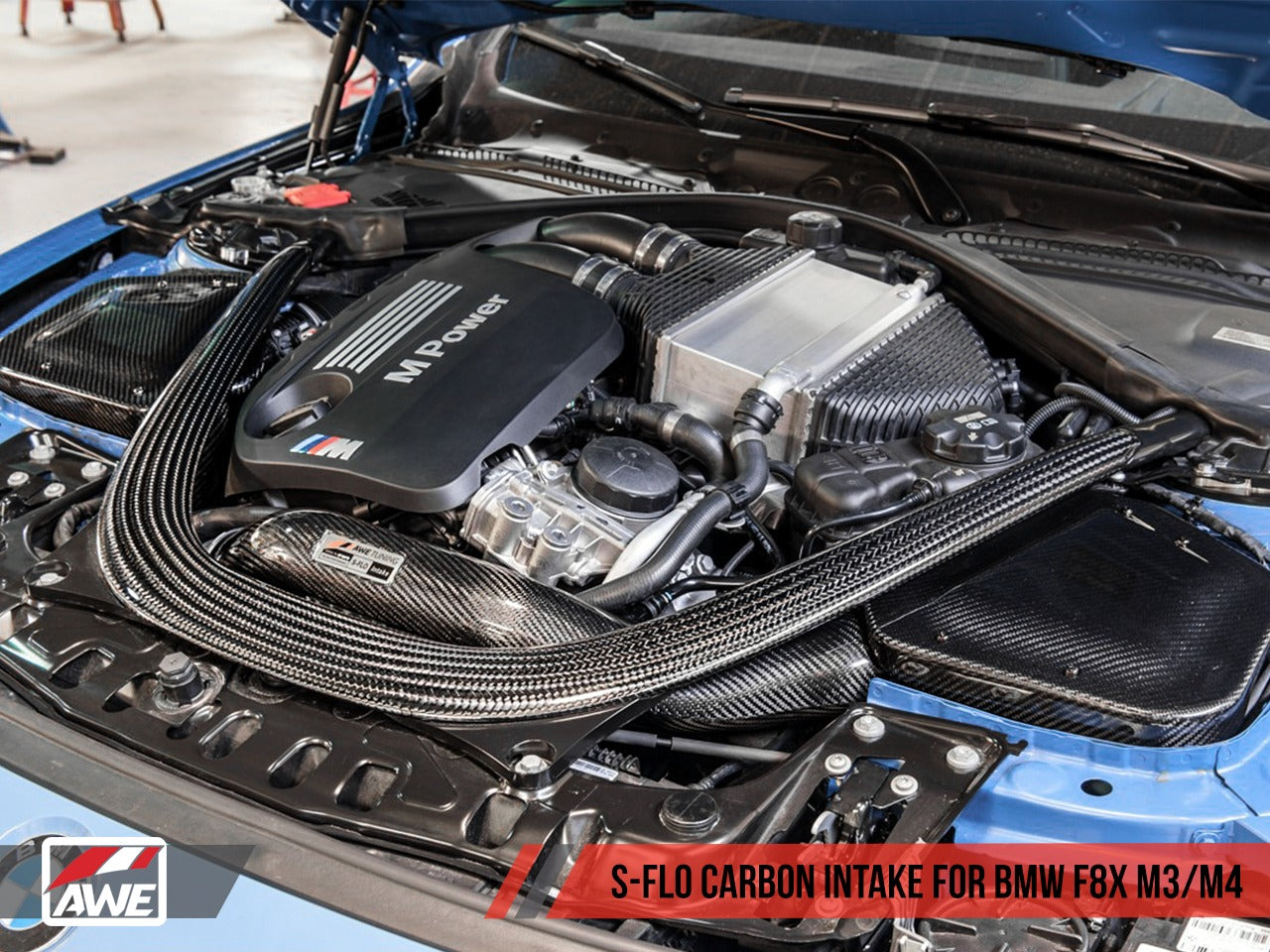 AWE Tuning BMW F8x M3/M4 S-FLO Carbon Intake 2660-13038