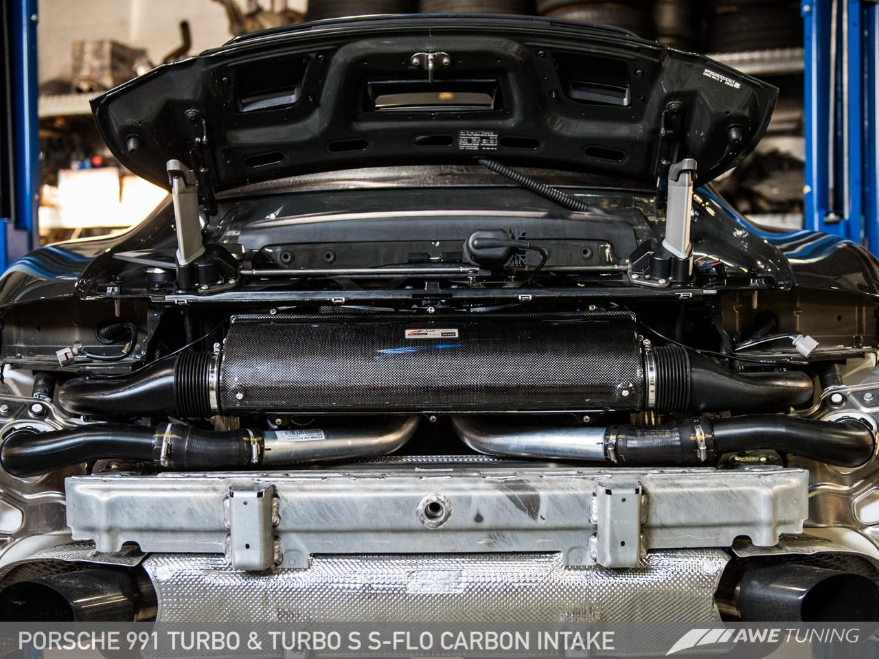 AWE Tuning Porsche 991 (991.2) Turbo and Turbo S S-FLO Carbon Intake 2660-13040