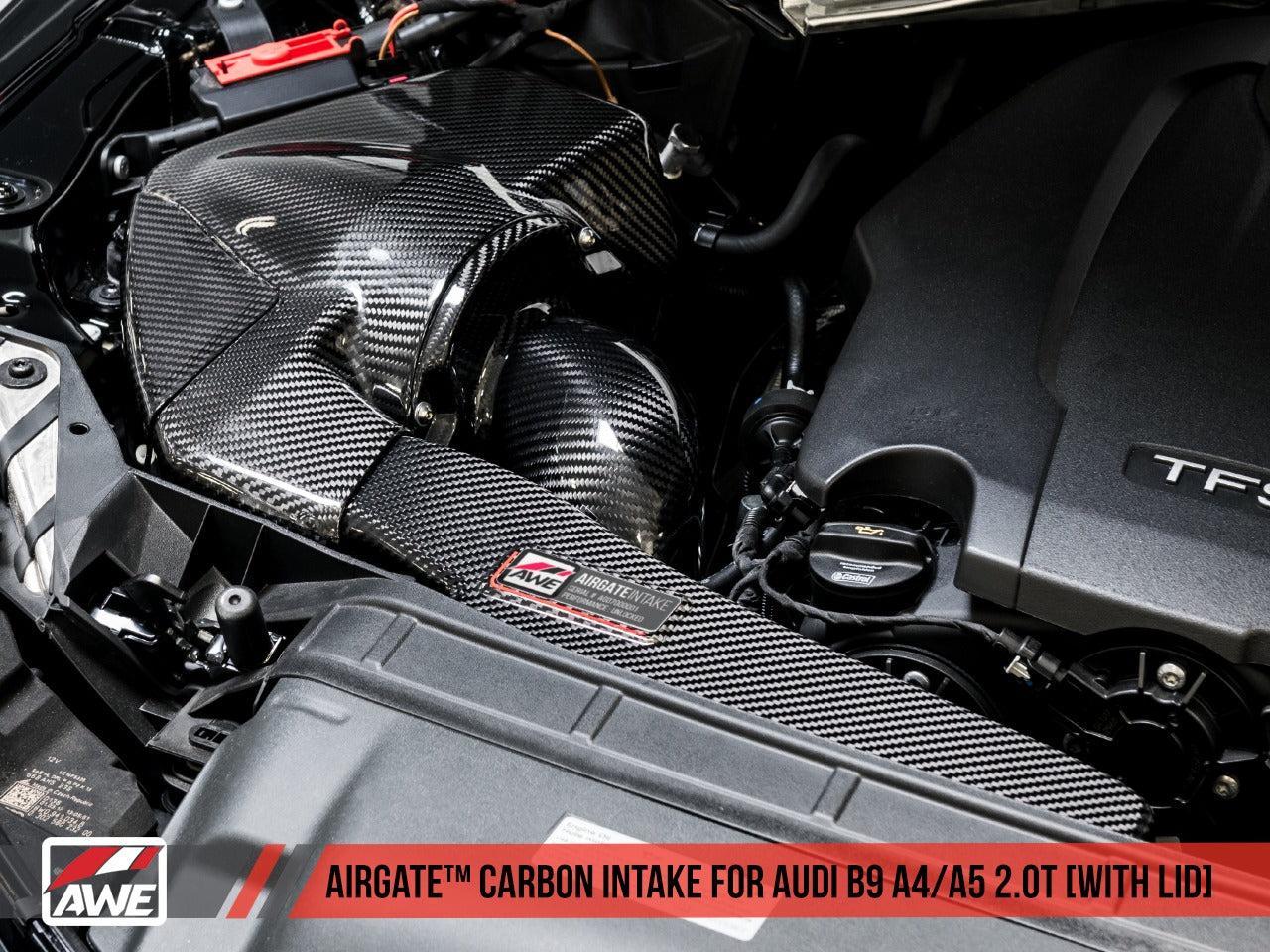 AWE Tuning Audi B9 SQ5 3.0T AirGate Carbon Fiber Intake w/ Lid 2660-15060