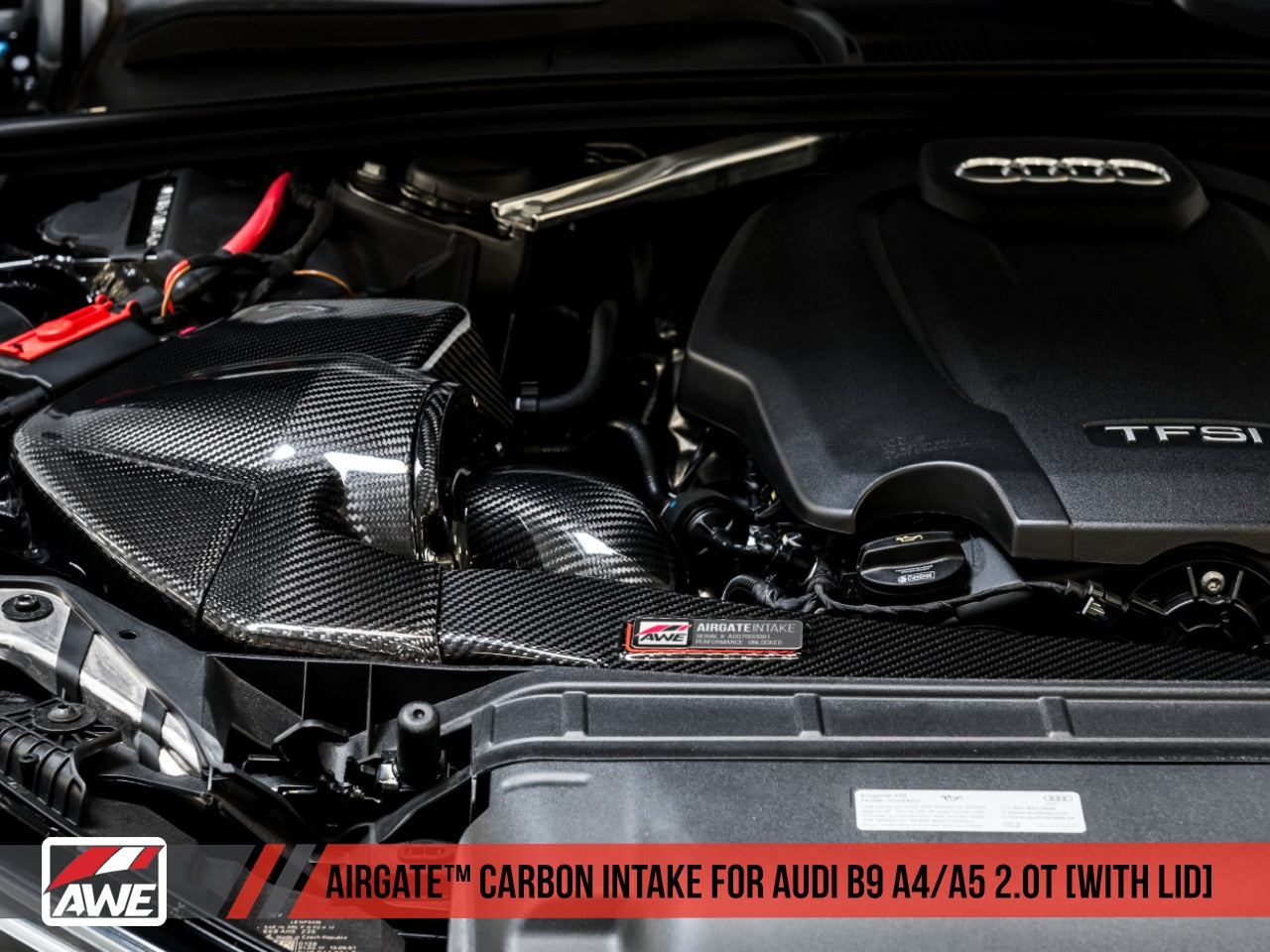 AWE Tuning Audi B9 SQ5 3.0T AirGate Carbon Fiber Intake w/ Lid 2660-15060