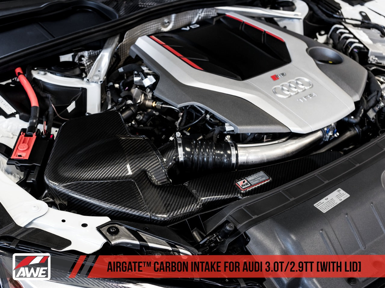 AWE Tuning Audi B9/B9.5 S4/S5/RS5 3.0T Carbon Fiber AirGate Intake w/ Lid 2660-15032