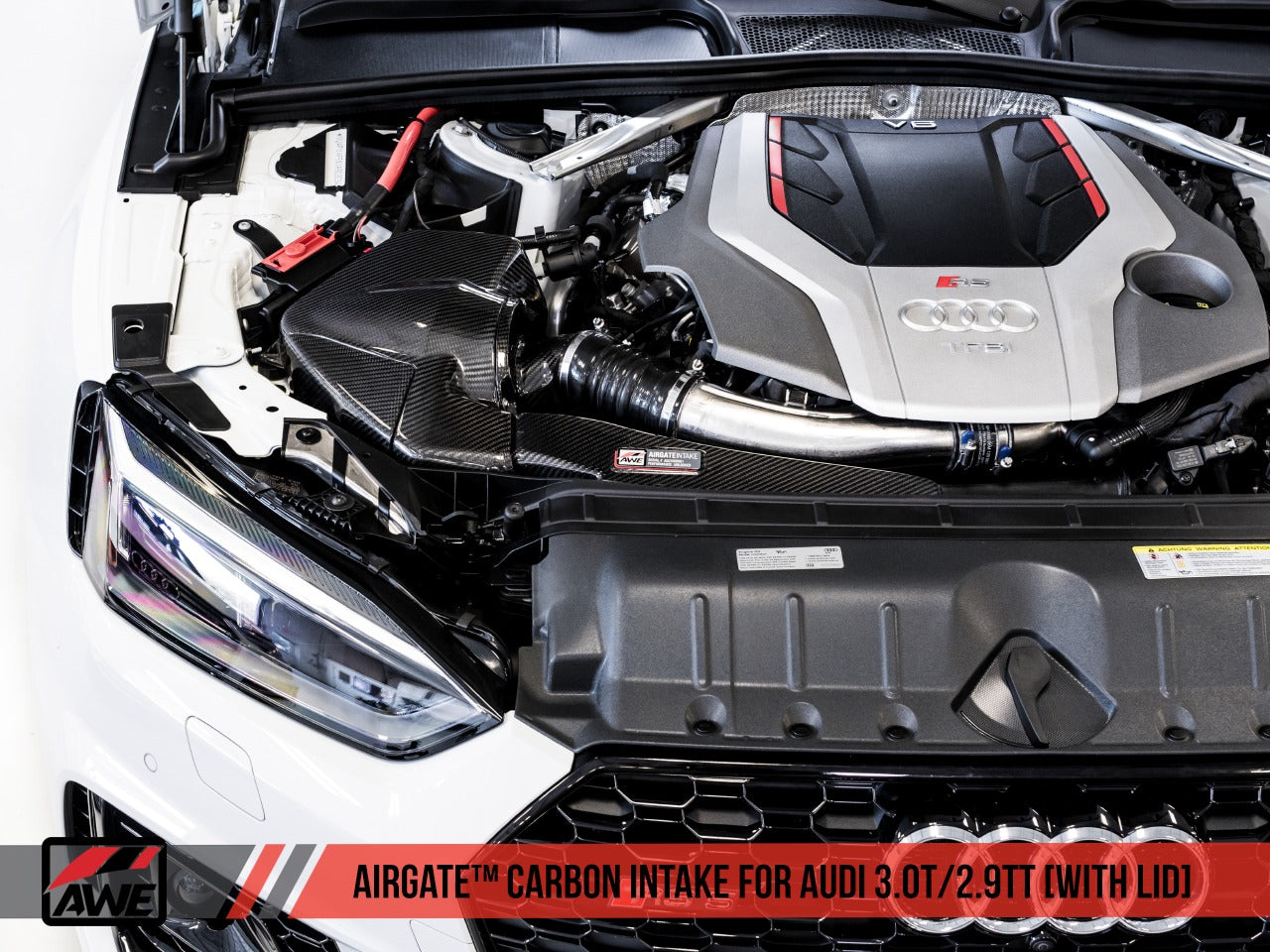 AWE Tuning Audi B9/B9.5 S4/S5/RS5 3.0T Carbon Fiber AirGate Intake w/ Lid 2660-15032