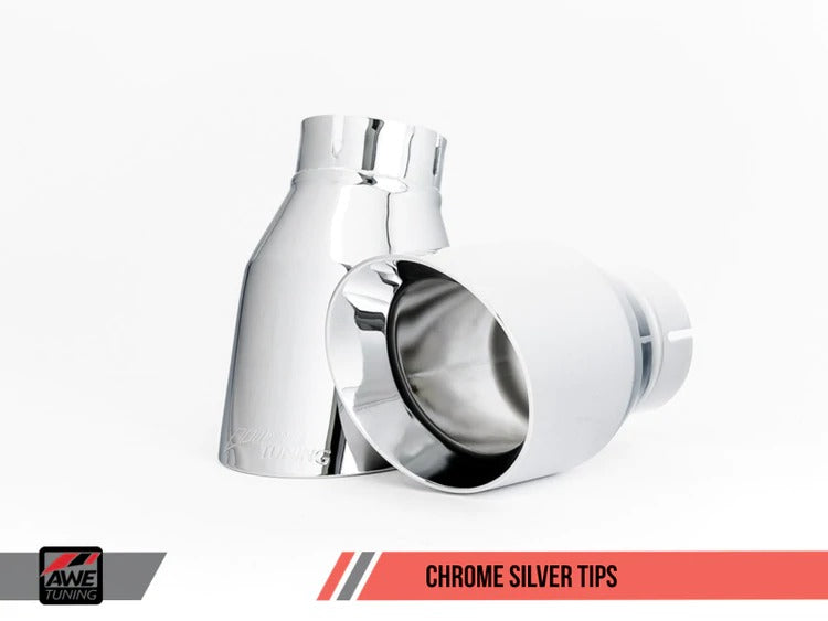 AWE Tuning 16-20 BMW F3X 340i Touring Edition Axle-Back Exhaust - Chrome Silver Tips (102mm) 3010-32034