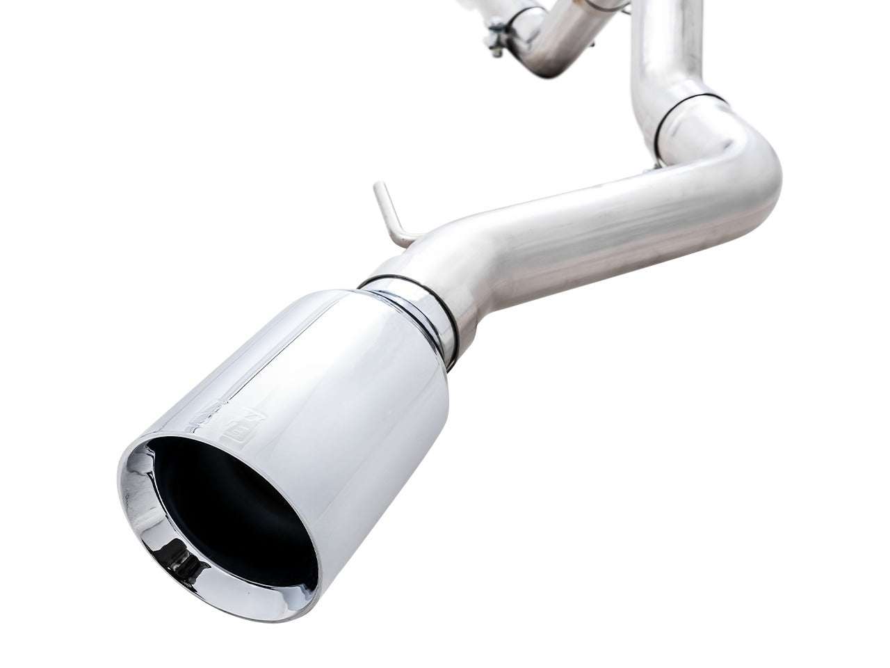 AWE Tuning 21-22 Ford Bronco 0FG Single Rear Exit Exhaust w/Chrome Silver Tip & Bash Guard 3015-22789