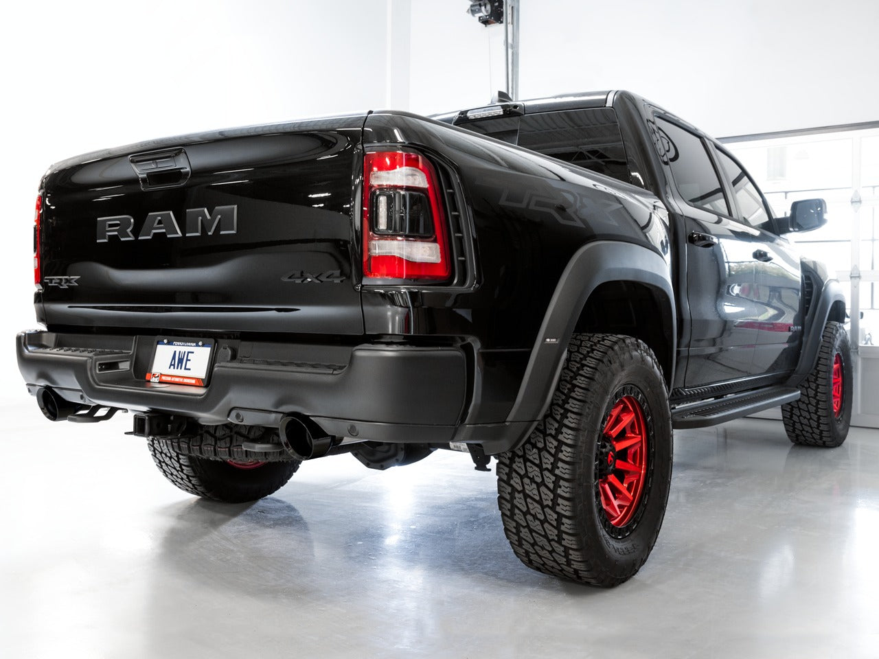 AWE Tuning 21-22 RAM 1500 TRX 0FG Cat-Back Exhaust - Diamond Black Tips 3015-33005