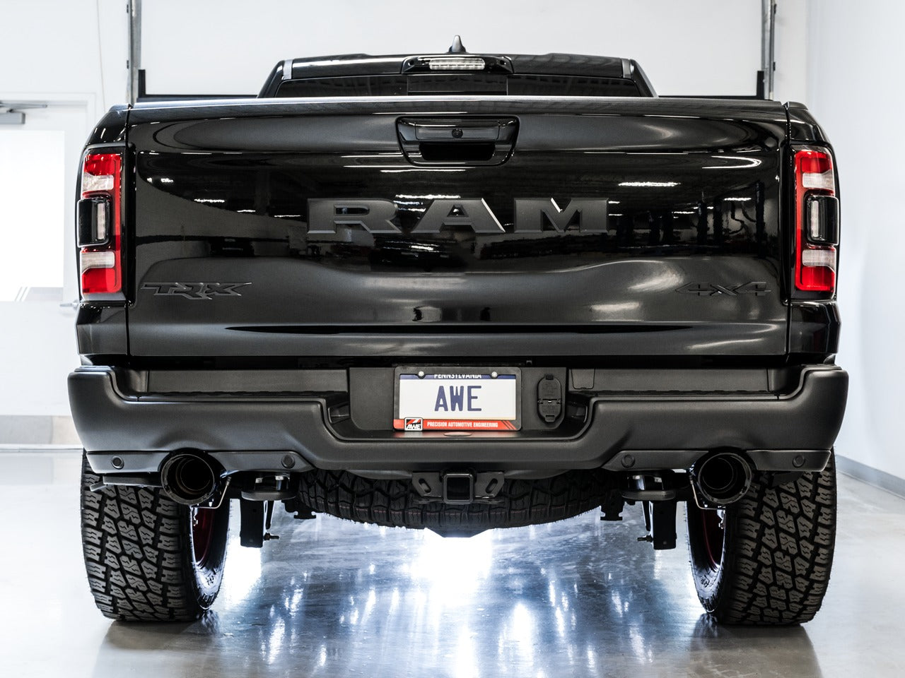 AWE Tuning 21-22 RAM 1500 TRX 0FG Cat-Back Exhaust - Diamond Black Tips 3015-33005