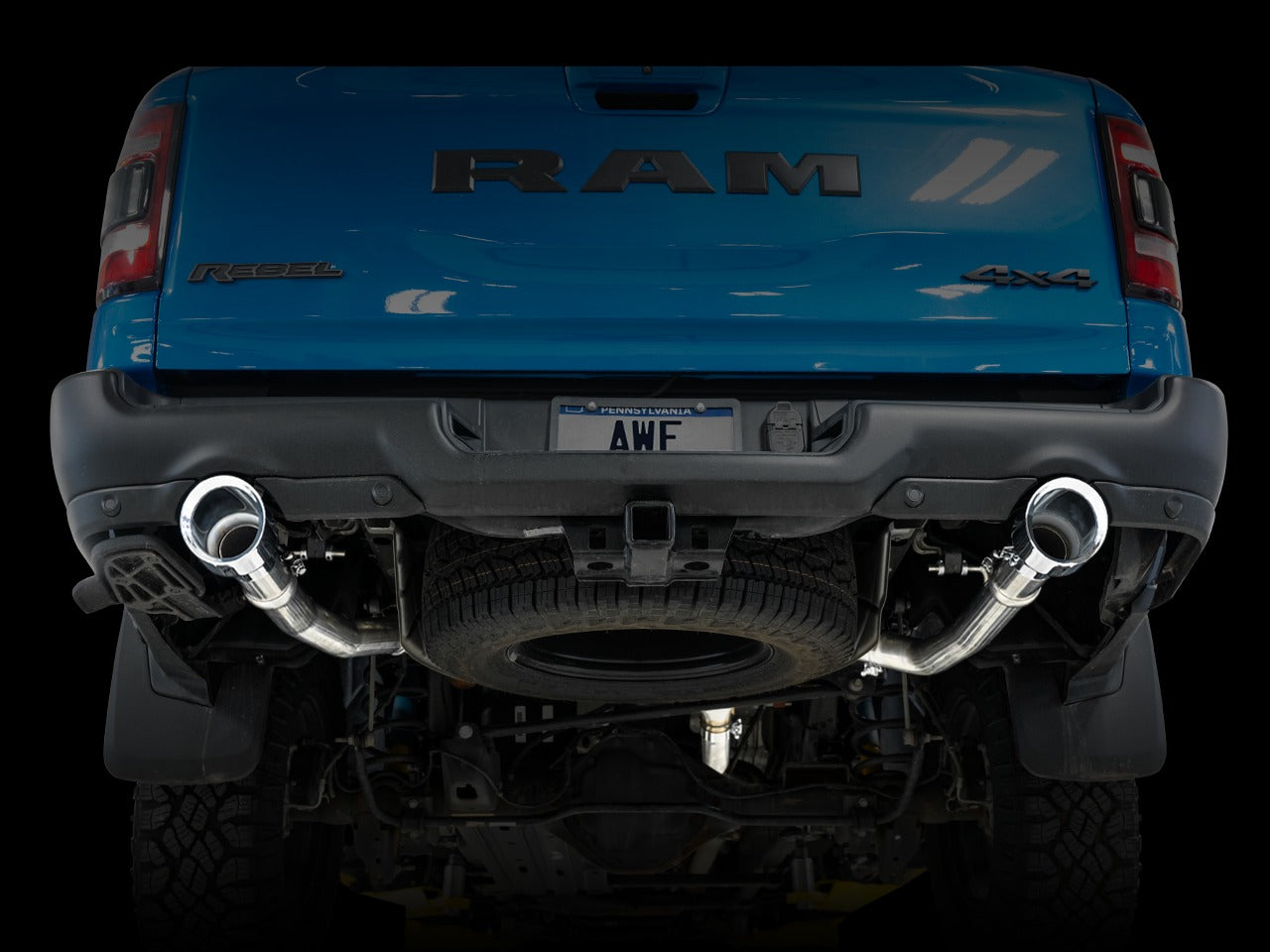 AWE Tuning 19-22 RAM 1500 5.7L (w/Cutouts) 0FG Dual Rear Exit Cat-Back Exhaust - Chrome Silver Tips 3015-32005
