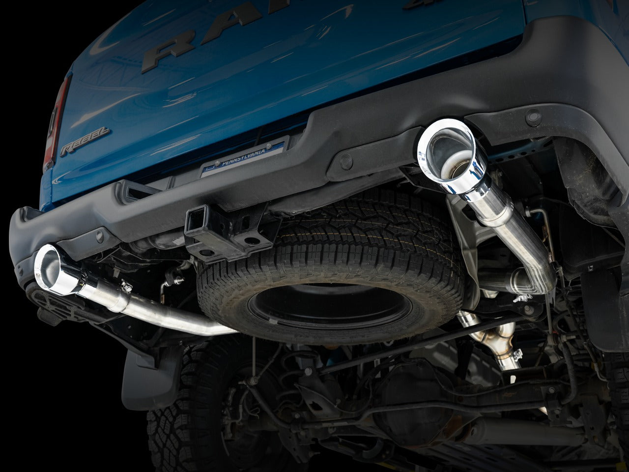 AWE Tuning 19-22 RAM 1500 5.7L (w/Cutouts) 0FG Dual Rear Exit Cat-Back Exhaust - Chrome Silver Tips 3015-32005