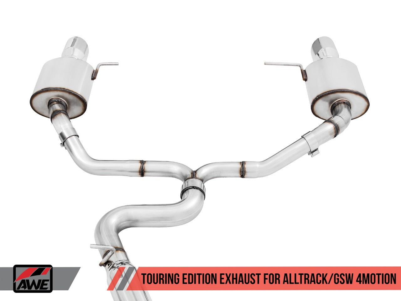 AWE Tuning 17-19 VW MK7 Golf Alltrack/Sportwagen 4Motion Touring Edition Exhaust - Diamond Black Tips 3015-33098