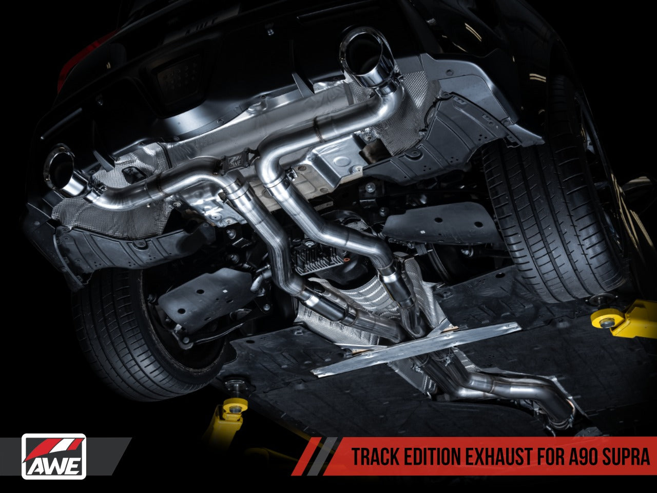 AWE Tuning 20-22 Toyota Supra A90 Track Edition Exhaust - 5in Chrome Silver Tips 3015-32116