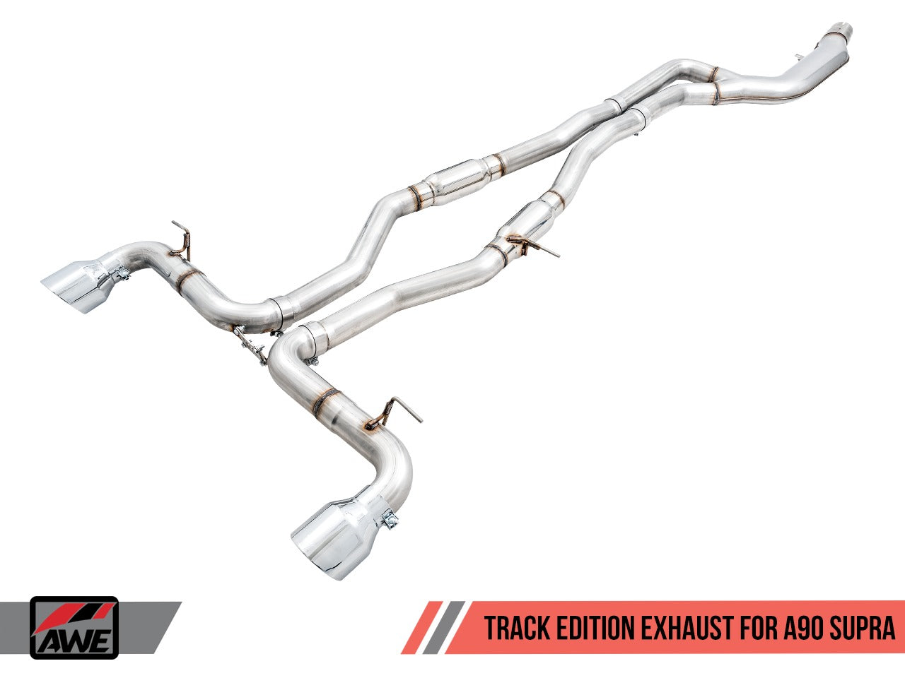 AWE Tuning 20-22 Toyota Supra A90 Track Edition Exhaust - 5in Chrome Silver Tips 3015-32116