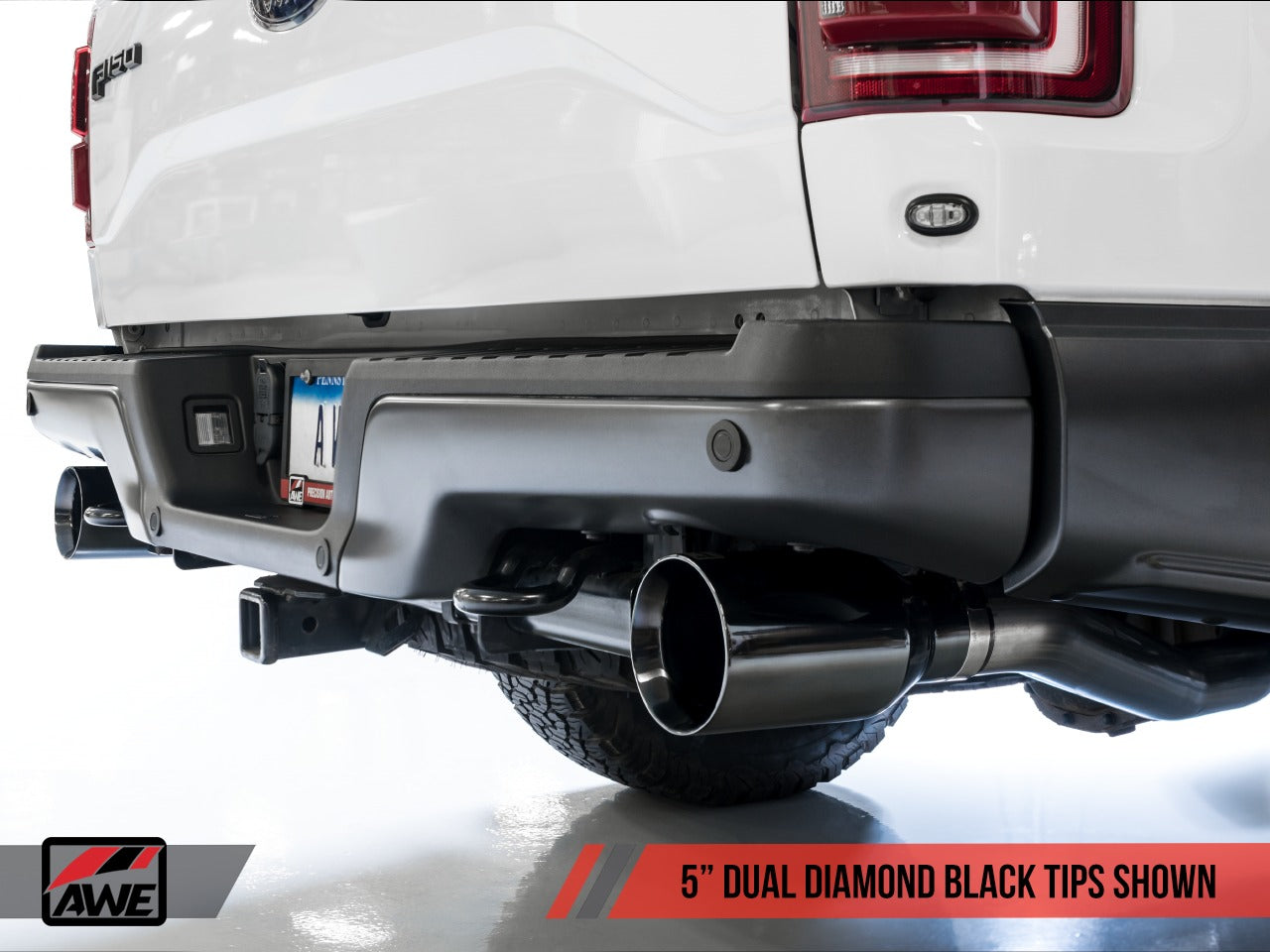 AWE Tuning 17-20 Ford Raptor 0 FG Performance Exhaust System - w/ Diamond Black Tips 3015-33106