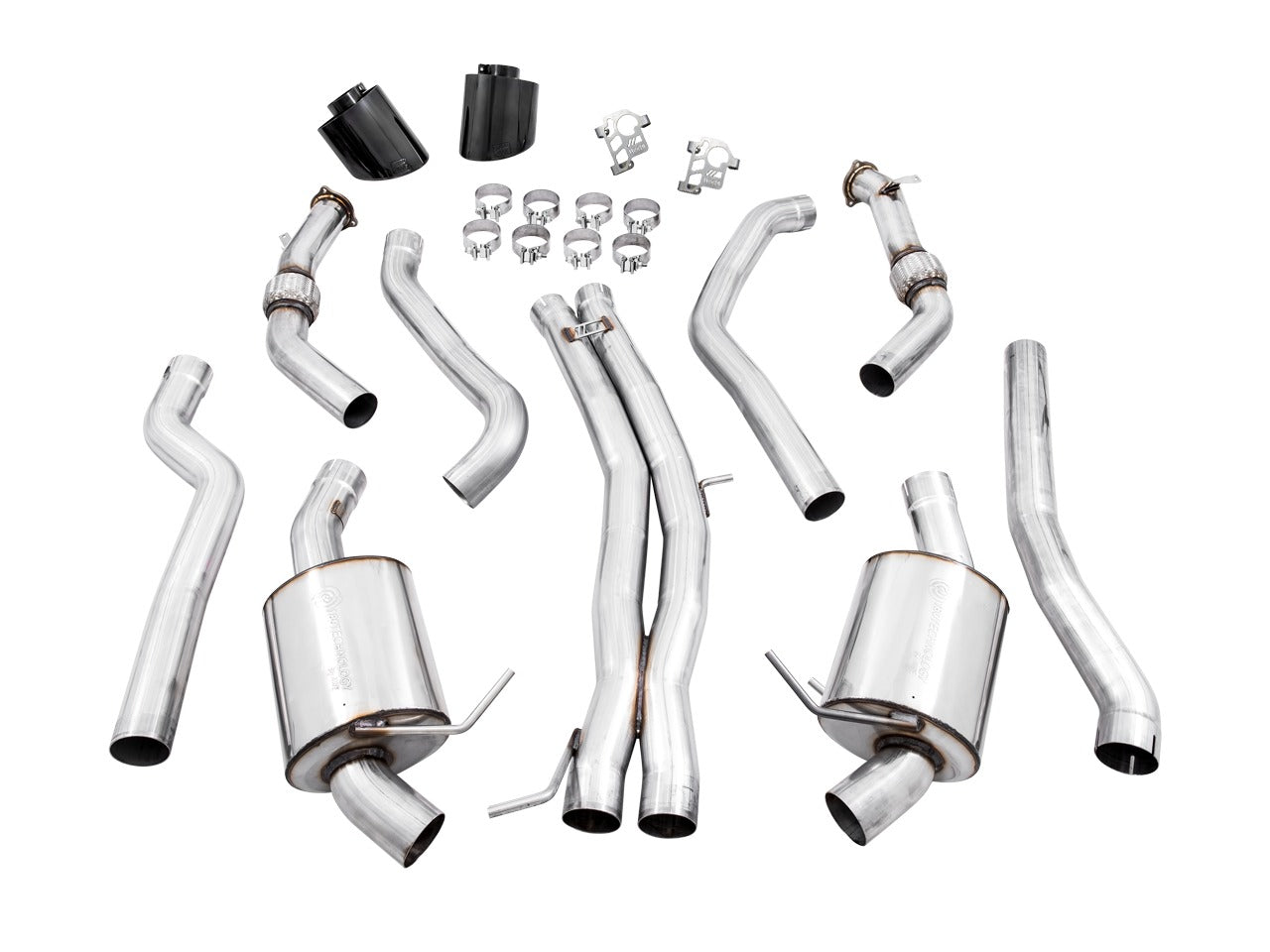 AWE Tuning 20-22 Audi B9.5 RS 5 Coupe Non-Resonated Touring Edition Exhaust - RS-Style Diamond Black Tips 3015-33123