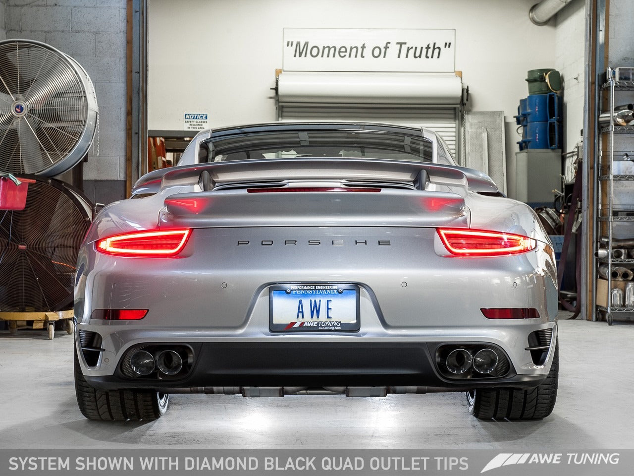 AWE Tuning Porsche 991.1 Turbo Performance Exhaust and High-Flow Cats - For OE Tips 3015-41000