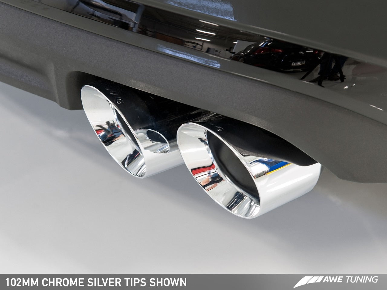 AWE Tuning 16-18 Audi C7.5 A7 3.0T Touring Edition Exhaust - Quad Outlet Chrome Silver Tips 3015-42070
