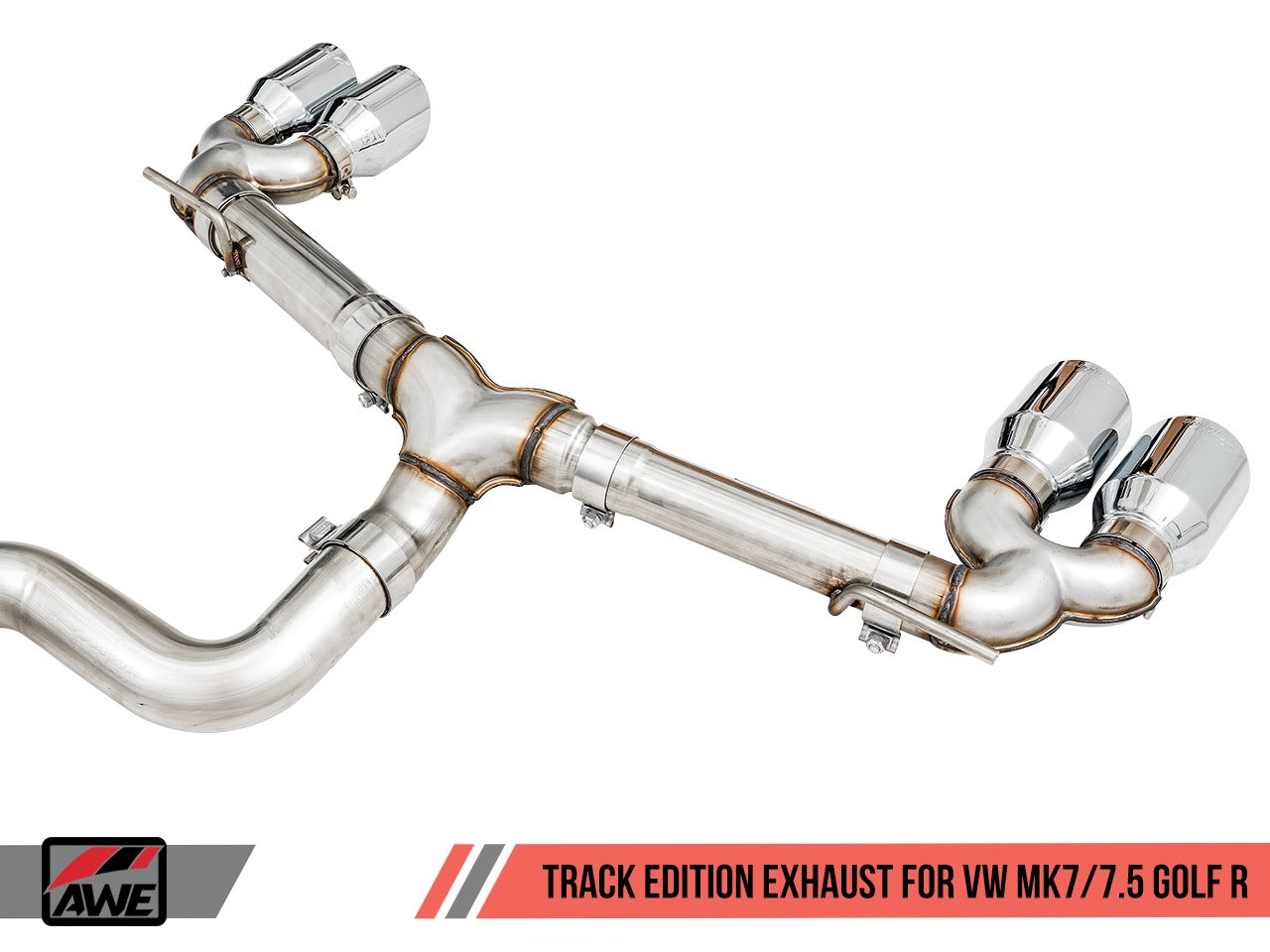 AWE Tuning 18-19 VW MK7.5 Golf R Track Edition Exhaust w/Diamond Black Tips 102mm 3015-43148