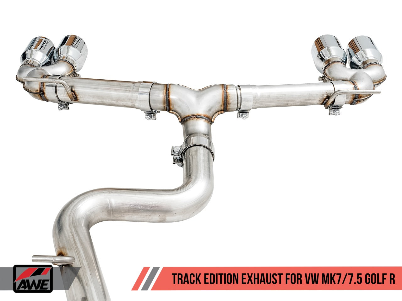 AWE Tuning 18-19 VW MK7.5 Golf R Track Edition Exhaust w/Diamond Black Tips 102mm 3015-43148