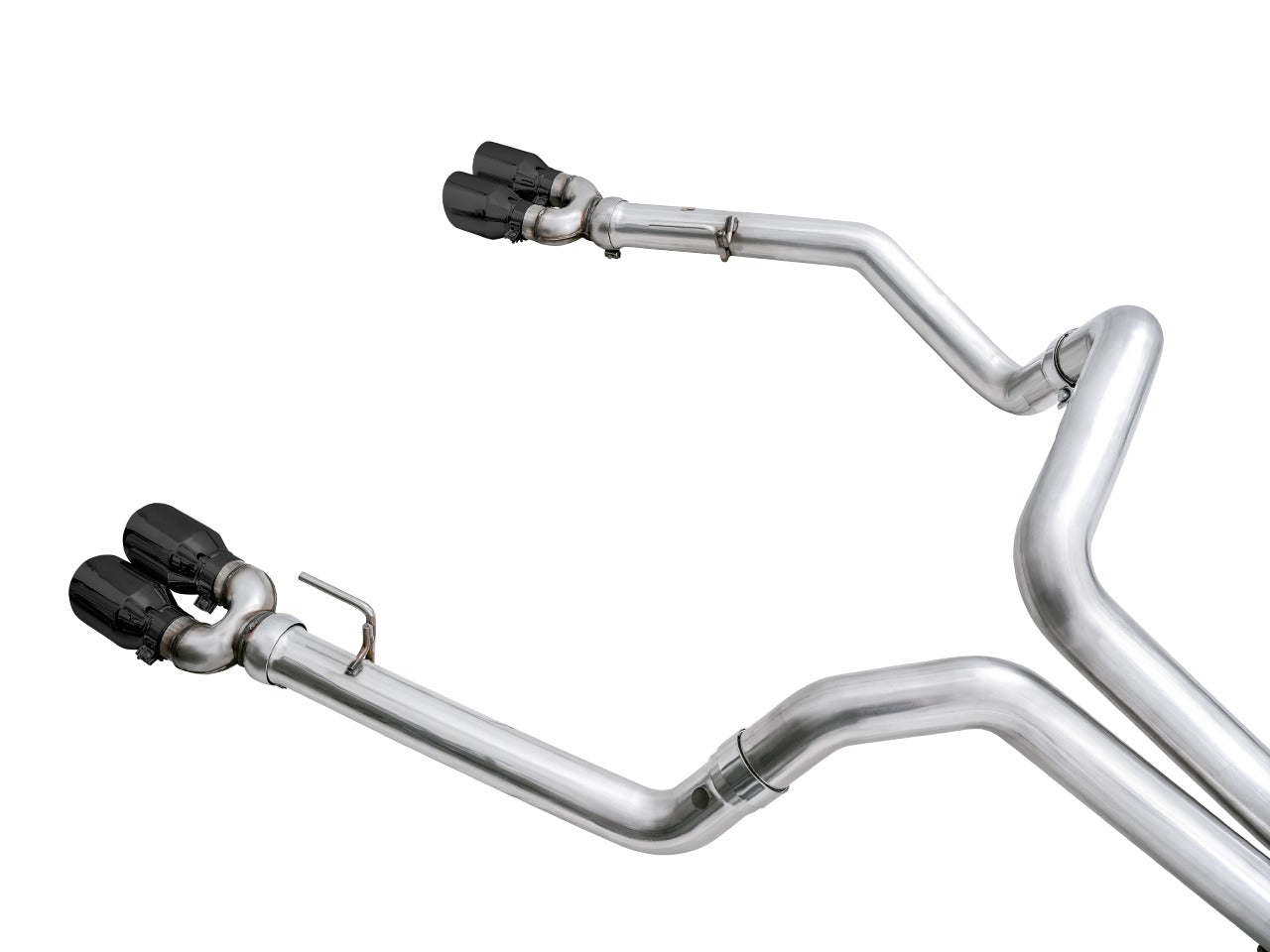 AWE Tuning 19-22 4th Gen GM 1500 6.2L 0FG Catback Split Rear Exit (w/ Bumper Cutouts) - Quad Diamond Tips 3015-43204