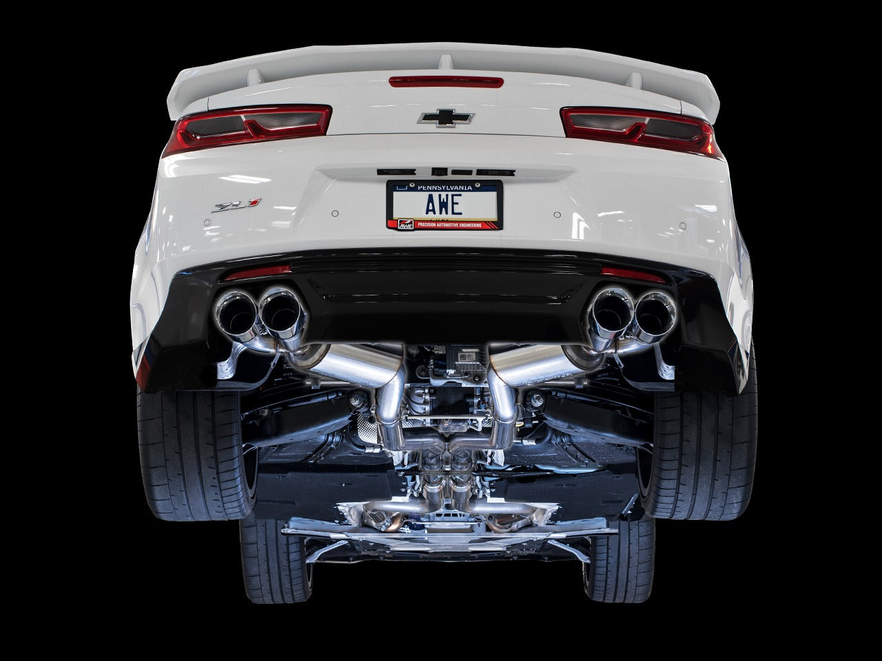 AWE Tuning 16-22 Chevy Camaro SS Res Cat-Back Exhaust -Touring Edition (Quad Diamond Black Tips) 3015-43114