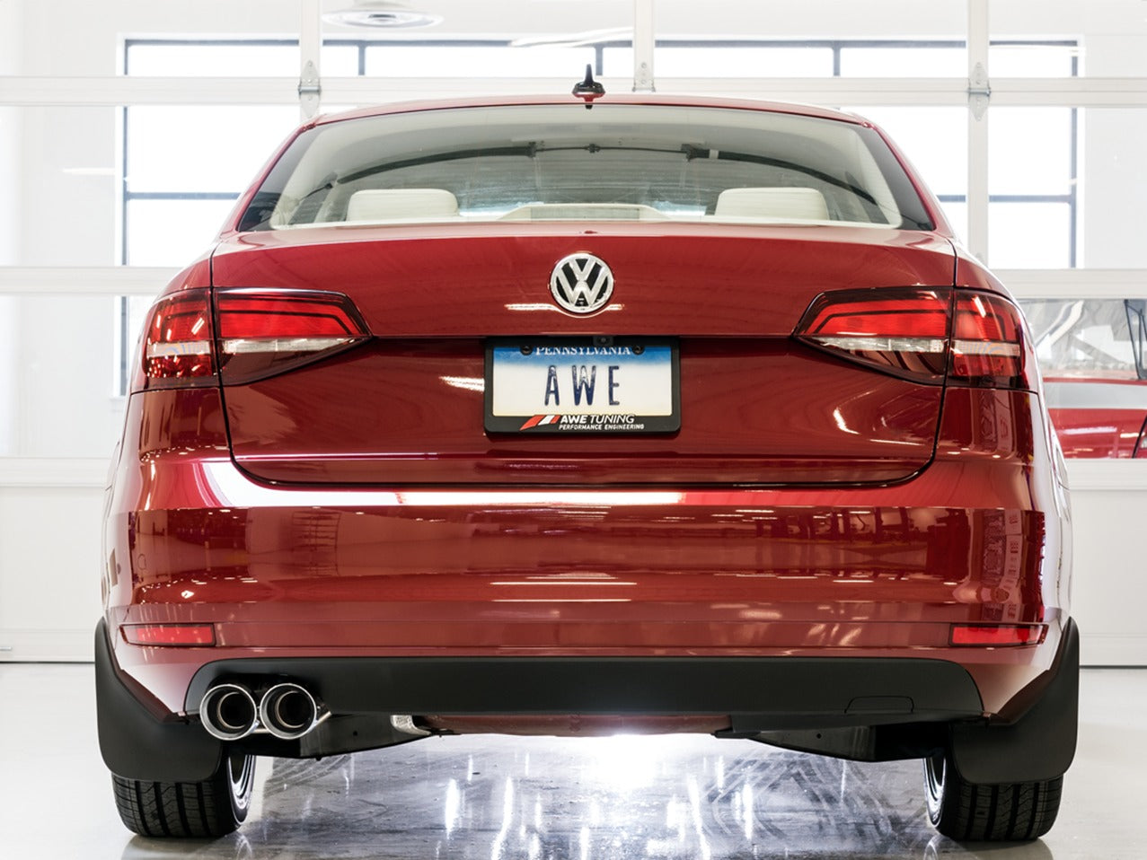 AWE Tuning 16-18 Volkswagen Jetta Mk6 1.4T Touring Edition Exhaust - Chrome Silver Tips 3015-22064