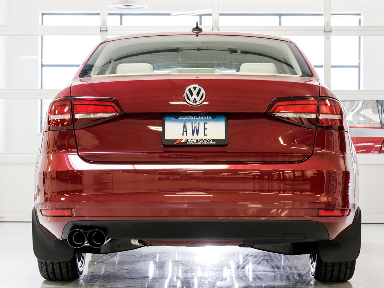 AWE Tuning 16-18 Volkswagen Jetta Mk6 1.4T Track Edition Exhaust - Diamond Black Tips 3020-23034