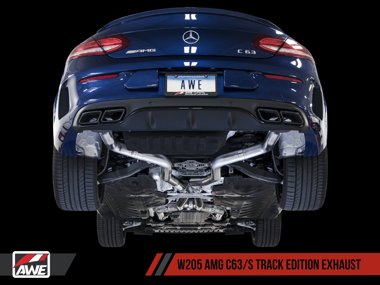 AWE Tuning 17-18 Mercedes-Benz W205 AMG C63/S Coupe Track Edition Exhaust System (no tips) 3020-31020