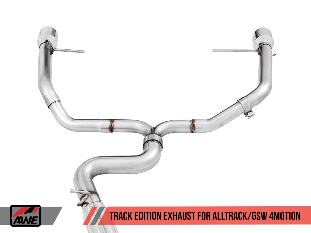 AWE Tuning 17-19 VW MK7 Golf Alltrack/Sportwagen 4Motion Track Edition Exhaust - Diamond Black Tips 3020-33048