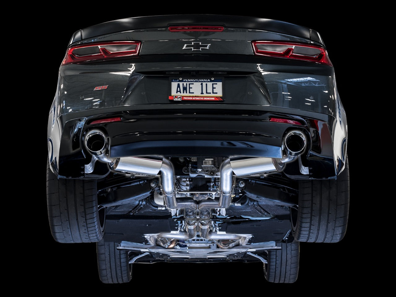 AWE Tuning 16-22 Chevy Camaro SS Resonated Cat-Back Exhaust - Touring Edition (Diamond Black Tips) 3015-33102