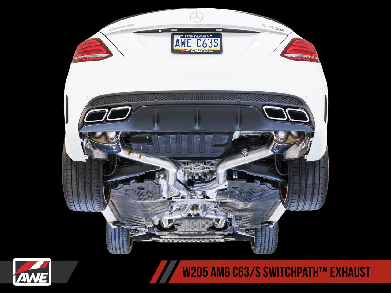 AWE Tuning 17-18 Mercedes-Benz W205 AMG C63/S Coupe SwitchPath Exhaust System - for DPE Cars 3025-31042