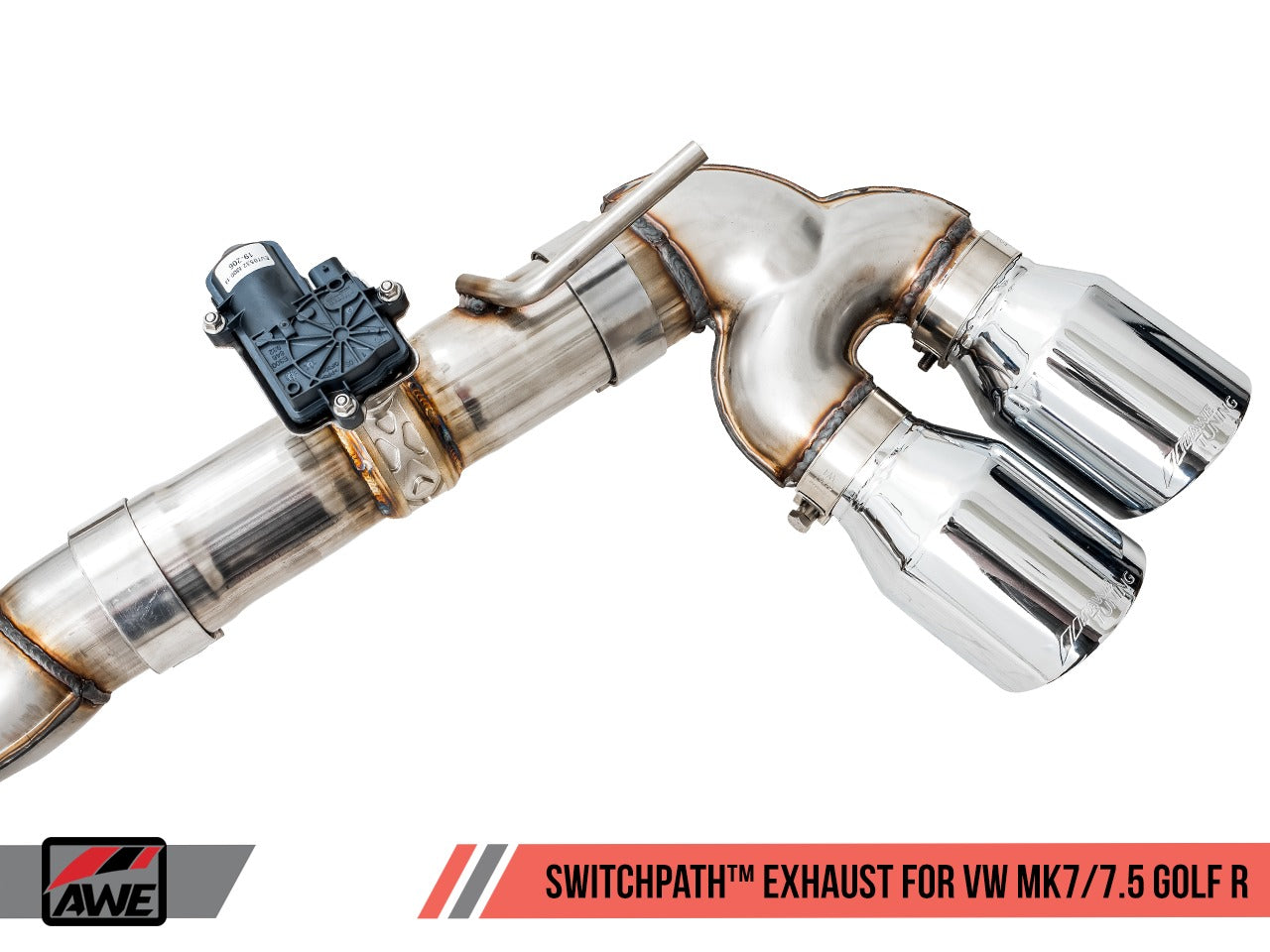 AWE Tuning 18-19 VW MK7.5 Golf R SwitchPath Exhaust w/Diamond Black Tips 102mm 3025-43070