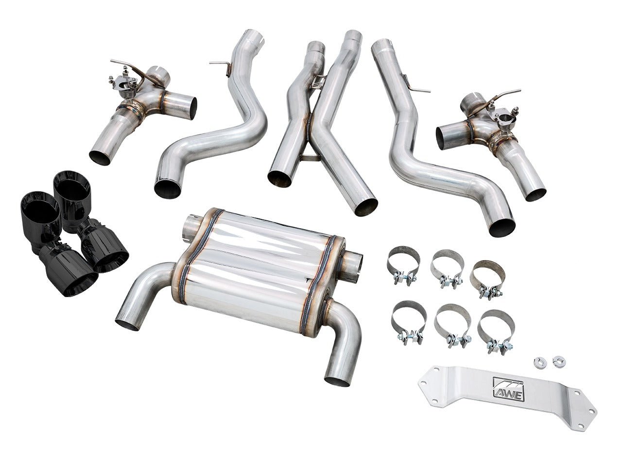 AWE Tuning 15-20 BMW F8X M3/M4 SwitchPath Catback Exhaust - Diamond Black Tips 3025-43074