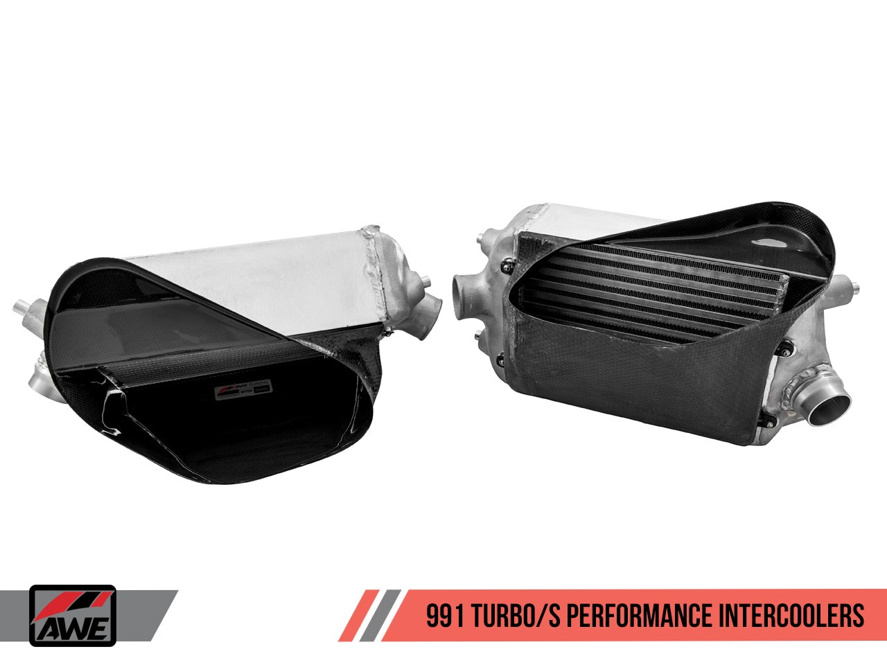 AWE Tuning Porsche 991 (991.2) Turbo/Turbo S Performance Intercooler Kit 4510-11050