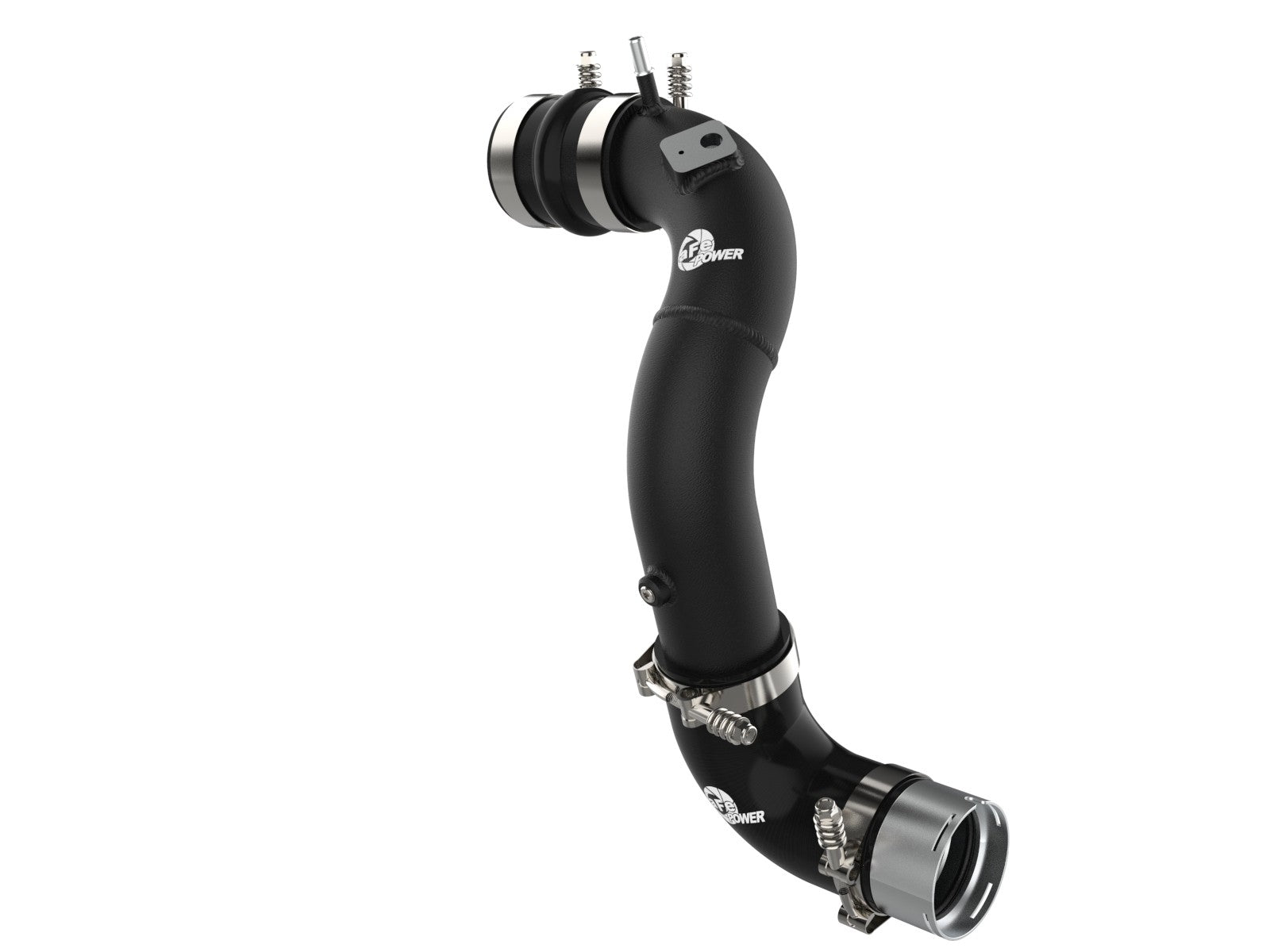 aFe Power 21-22 Ford Bronco L4-2.3L (t) BladeRunner 3in Aluminum Cold Charge Pipe Black 46-20579-B