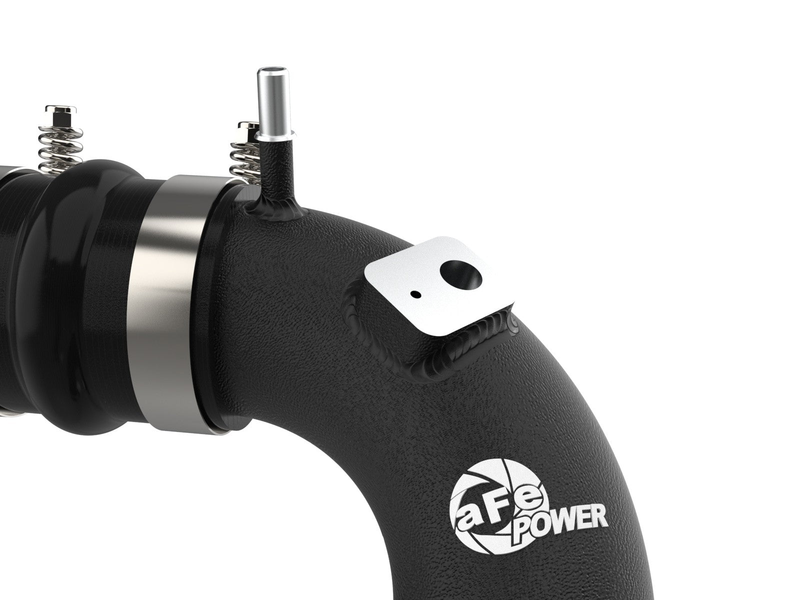 aFe Power 21-22 Ford Bronco L4-2.3L (t) BladeRunner 3in Aluminum Cold Charge Pipe Black 46-20579-B