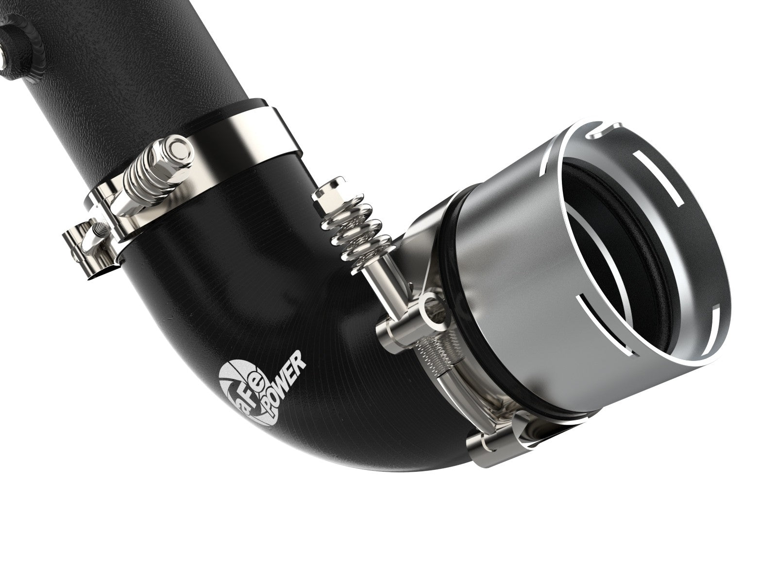 aFe Power 21-22 Ford Bronco L4-2.3L (t) BladeRunner 3in Aluminum Cold Charge Pipe Black 46-20579-B