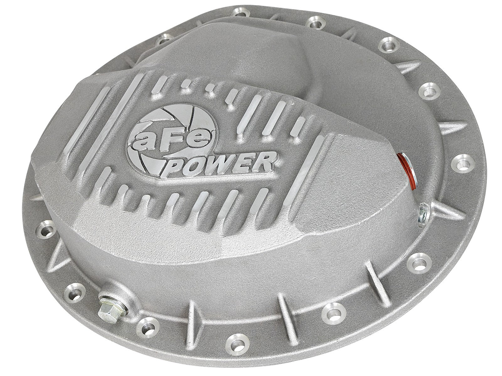 aFe Power Rear Differential Cover Raw w/Machined Fins Street Ser. 16-19 Nissan Titan XD (AAM 9.5-14) 46-70360