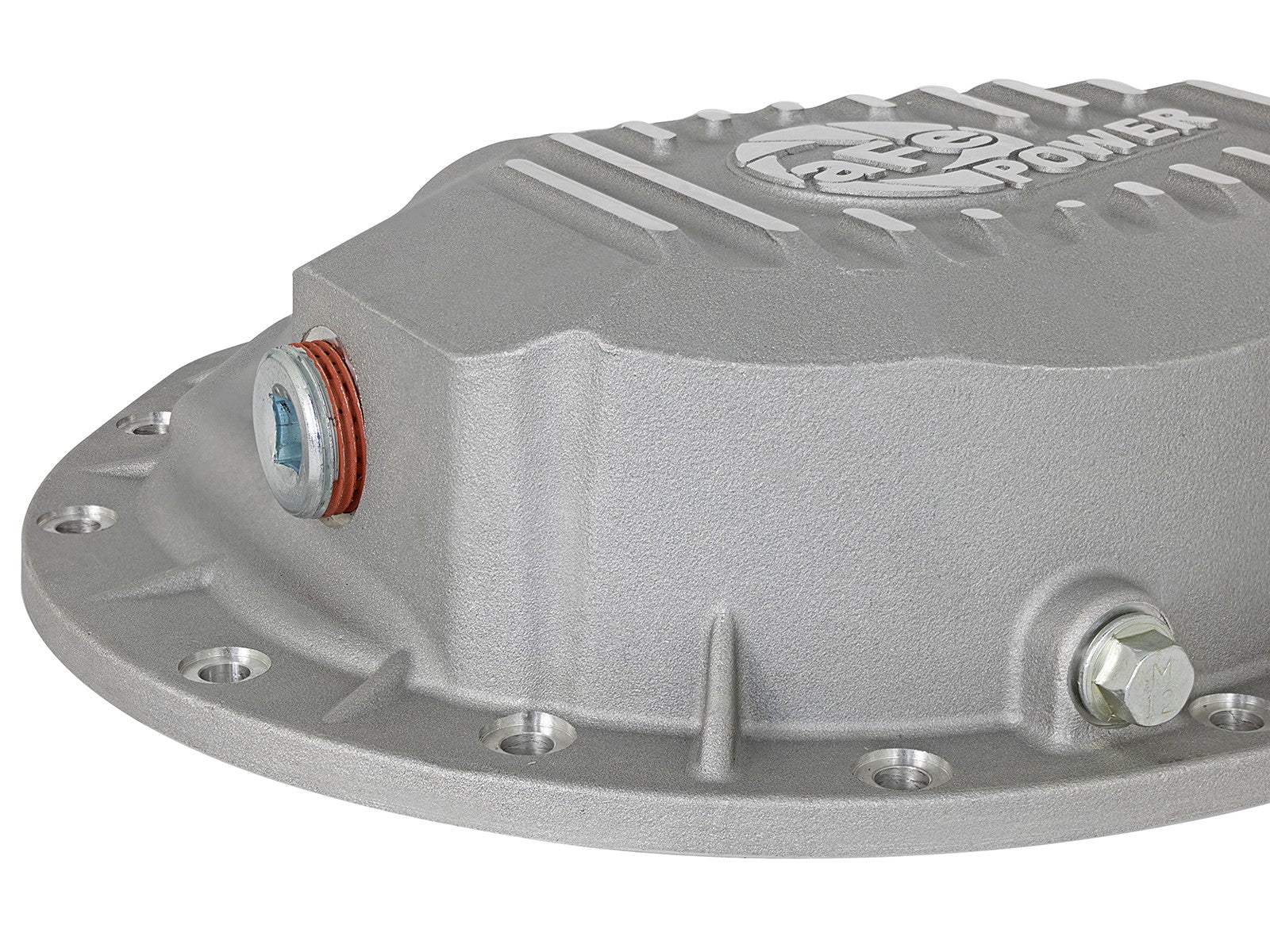aFe Power Rear Differential Cover Raw w/Machined Fins Street Ser. 16-19 Nissan Titan XD (AAM 9.5-14) 46-70360