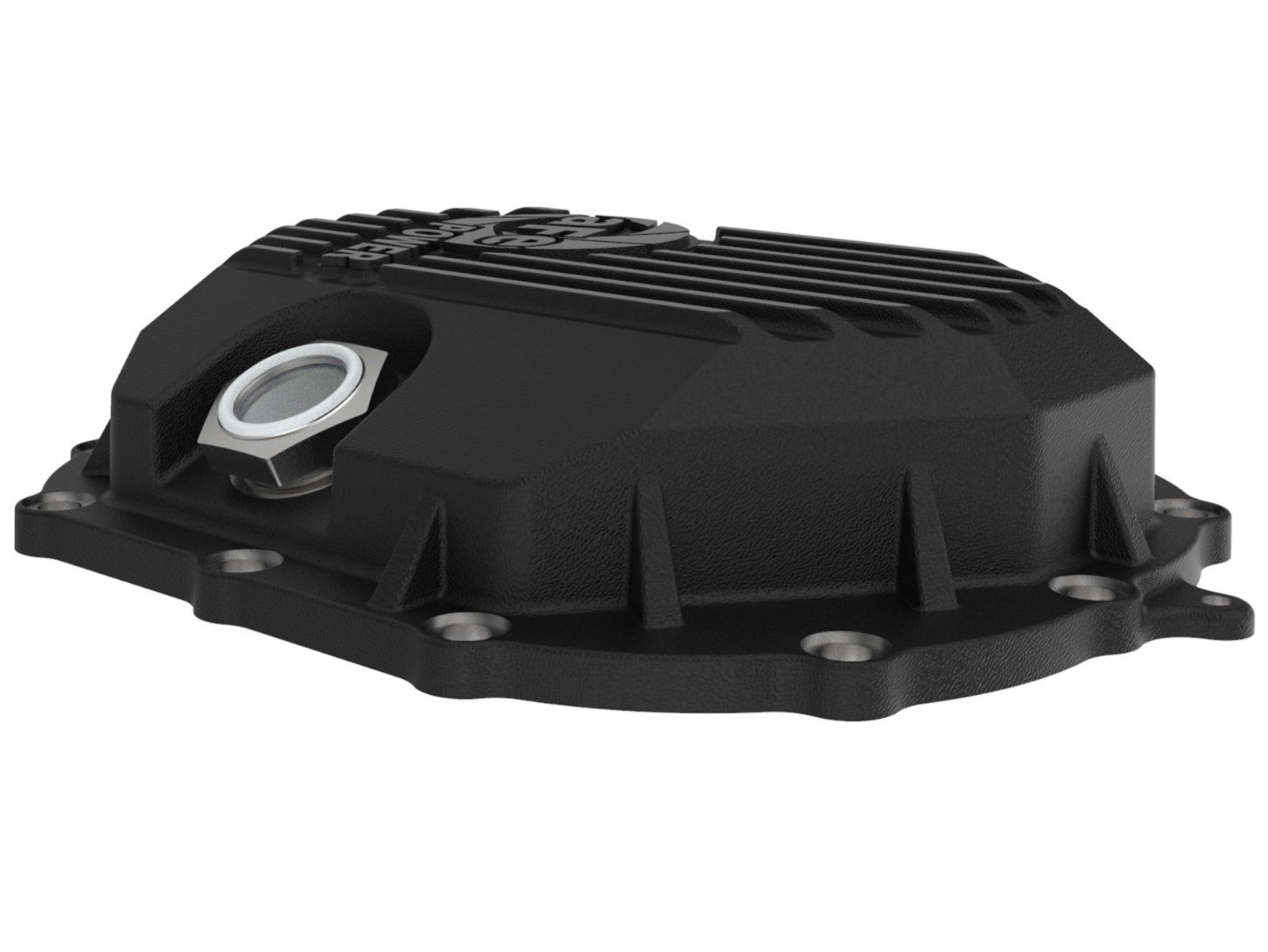 AFE Power 11-19 GM 2500-3500 AAM 9.25 Axle Front Differential Cover Black Machined Street Series 46-71050B