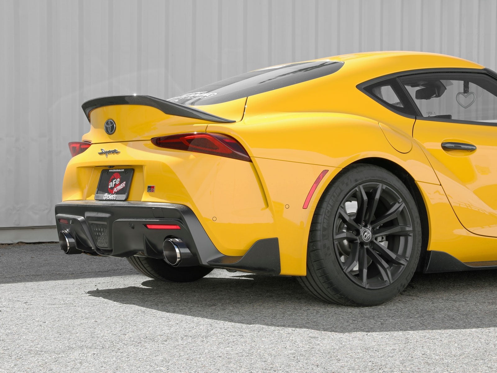 aFe POWER Takeda 2021-2022 Toyota Supra 2.0L (t) 2.5in-3in 304 SS CB Exhaust w/ Carbon Tips 49-36050-C