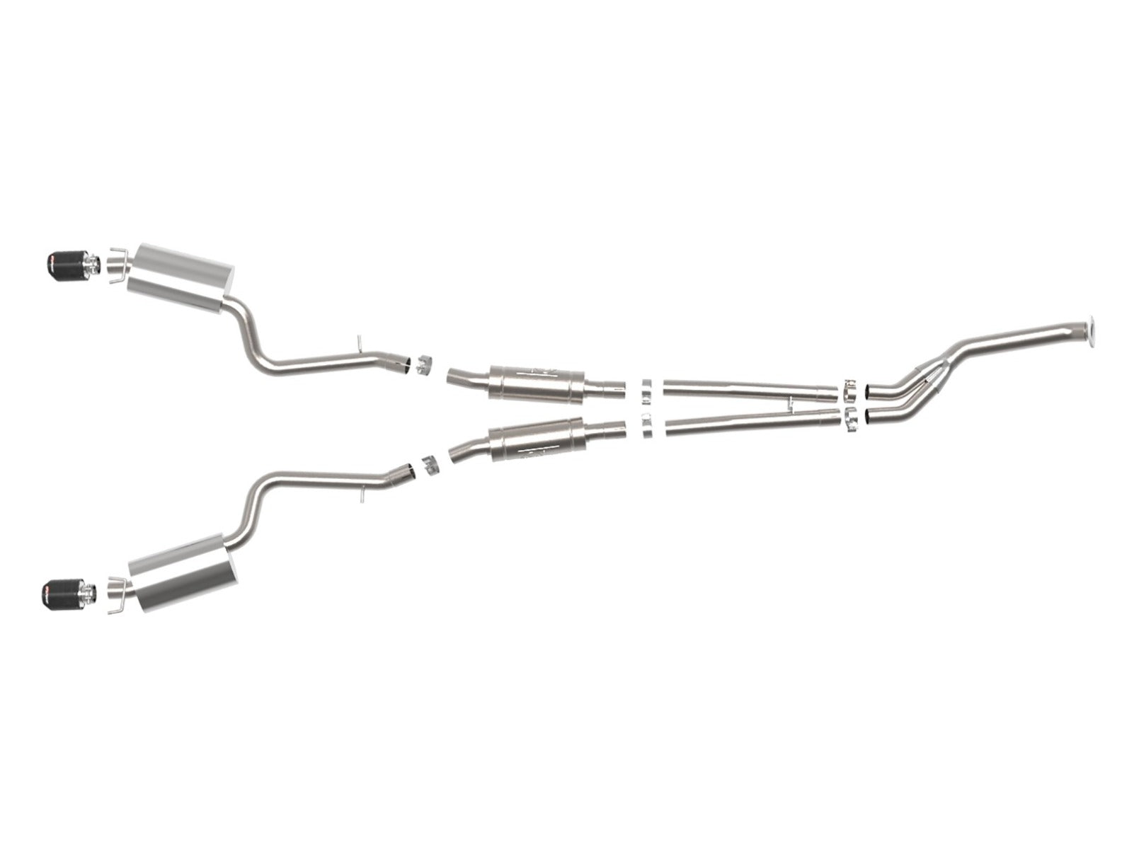aFe POWER Takeda 16-17 Lexus IS200t // 18-22 IS300 L4-2.0L (t) 2.5in-3in 304 SS CB Exhaust - Carbon Fiber 49-36059-C