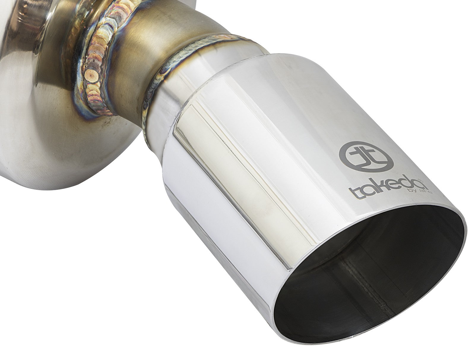 aFe POWER Takeda 16-21 Honda Civic Sedan I4-1.5L (t) 2.25-2.5in 304 SS CB Dual-Exit Exhaust Polish Tip 49-36615-P