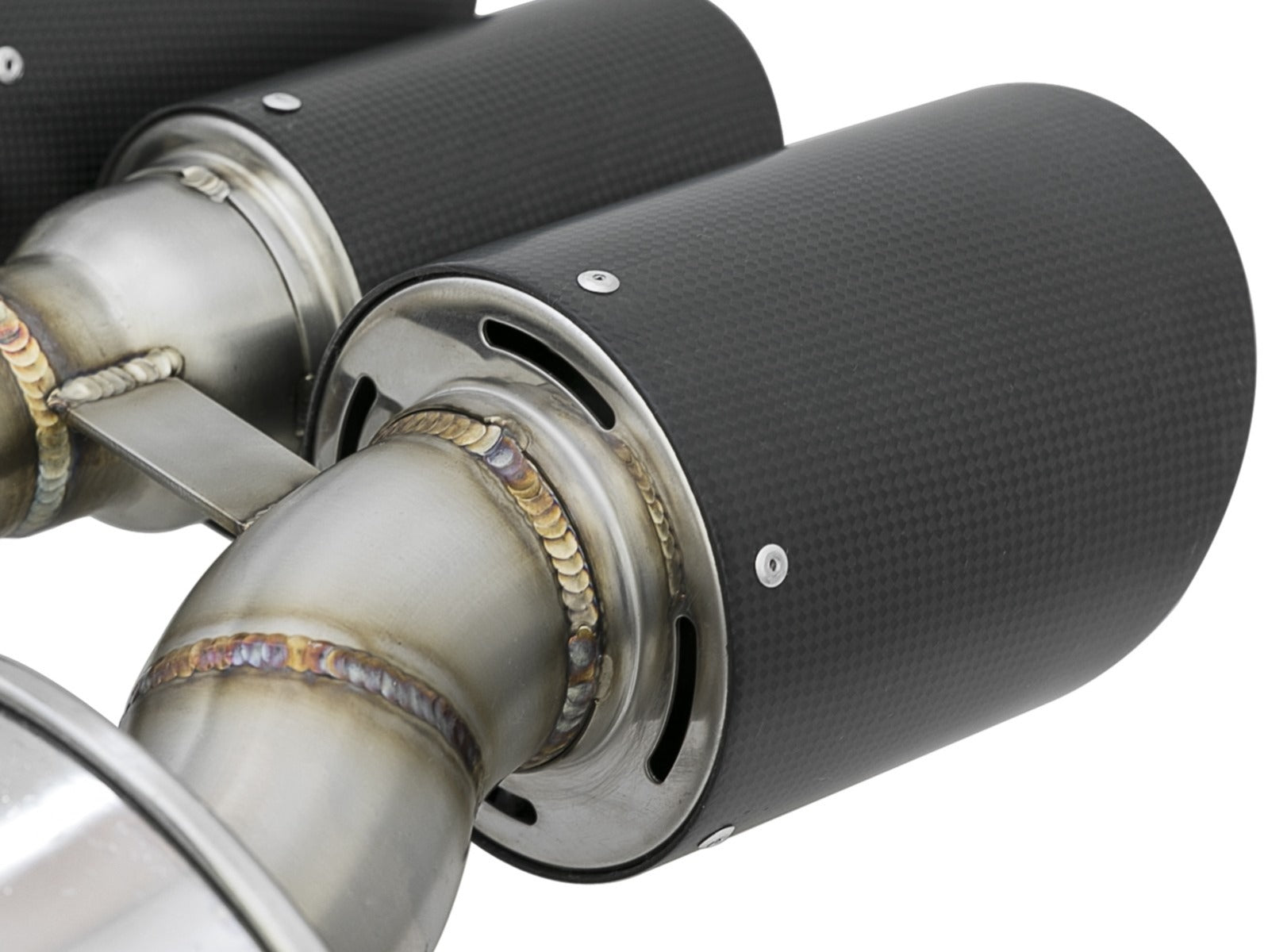 aFe POWER Takeda 2-1/2in to 2-1/4in 304SS Catback Dual-Exit Exhaust 17-21 Honda Civic Type R w/CF Tips 49-36616-C