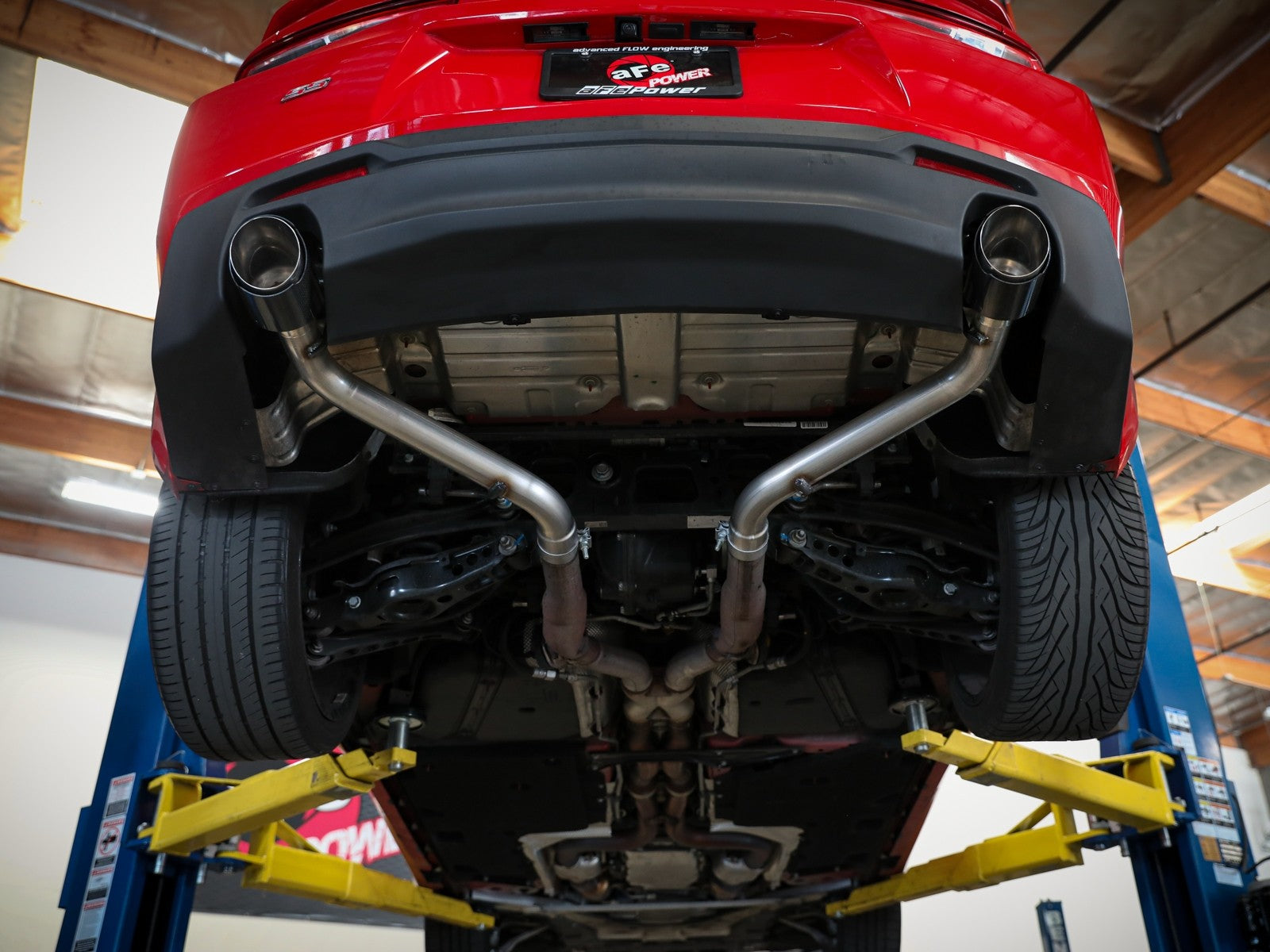 aFe POWER MACH Force-Xp 2.5in Axle-Back Exhaust System 16-22 Chevrolet Camaro SS V8 6.2L - Polished 49-44118-P