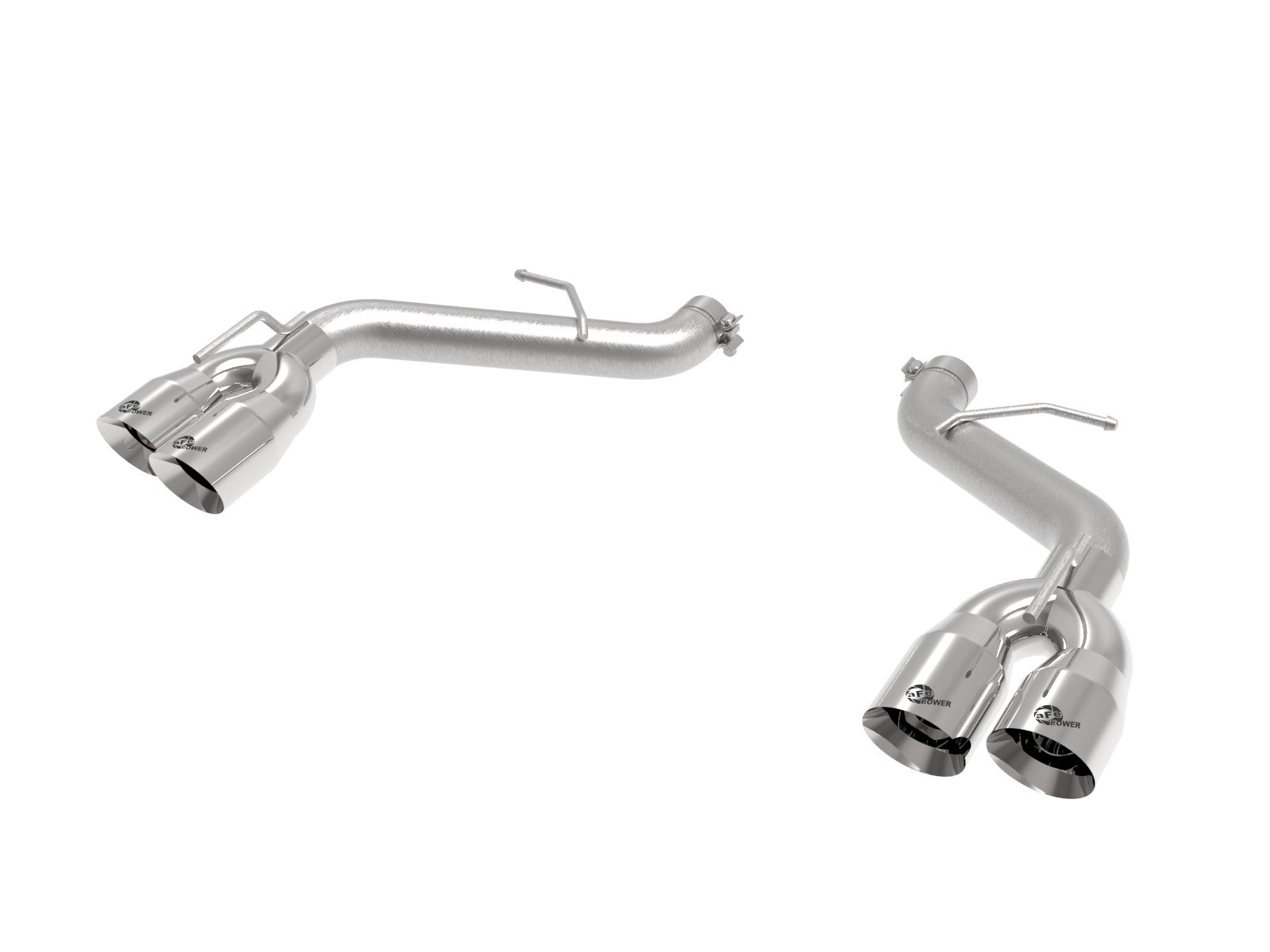 aFe POWER MACH Force-Xp 3in Axle-Back Exhaust 16-22 Chevy Camaro SS V8 6.2L w/o Mufflers - Polished 49-44119NM-P