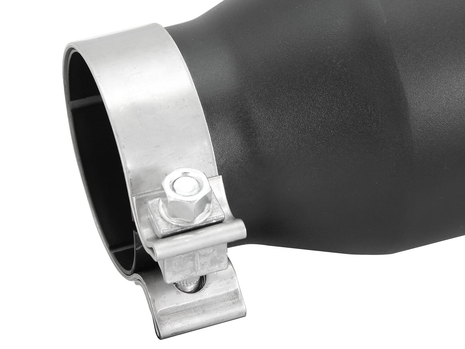 aFe Power Gas Exhaust Tip Black- 3 in In x 4.5 out X 9 in Long Bolt On (Black) 49T30451-B09