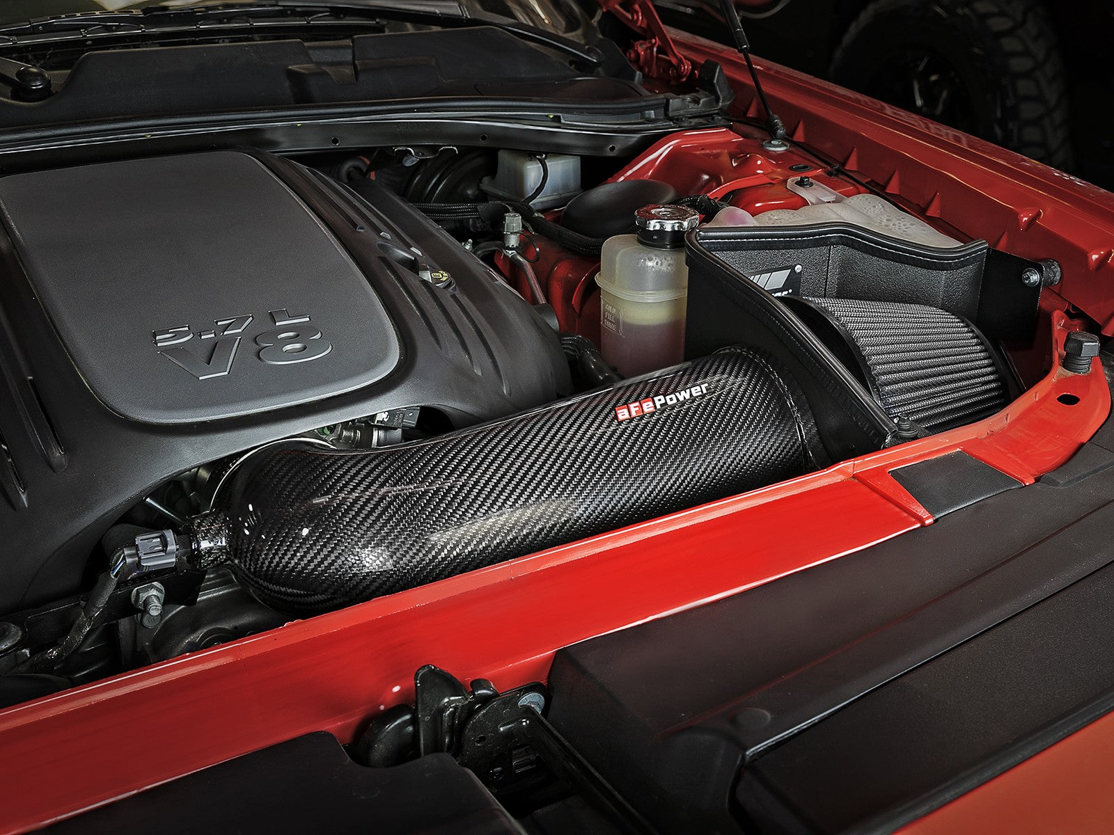 aFe POWER Magnum FORCE Carbon Fiber Stage 2 Track Series Pro Dry S CAIS - 11-22 Dodge Challenger/Charger 11-22 Chrysler 300 V8 51-12162-C