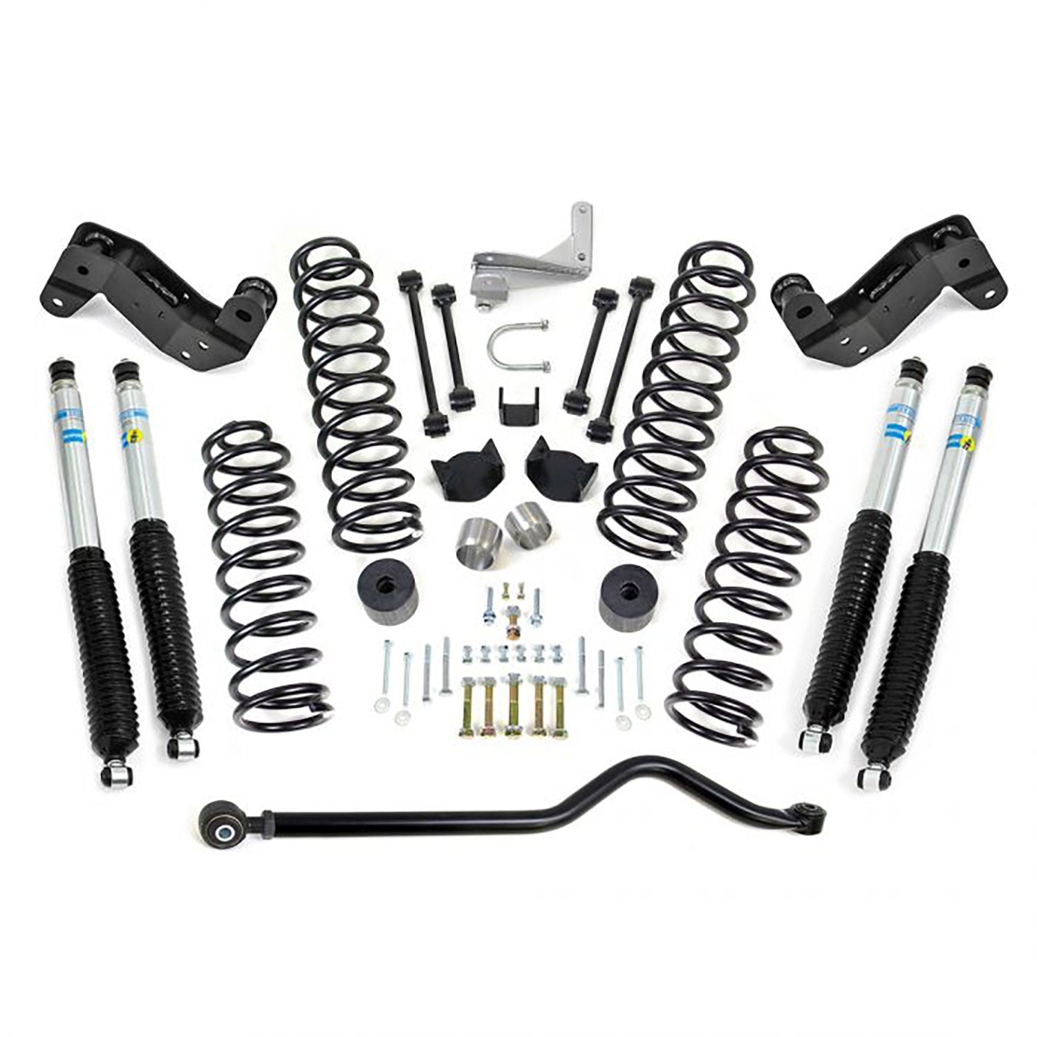 ReadyLIFT 4" Coil Spring Lift Kit w/ Adjustable Track Bar, Bilstein Shocks, Caster Correction Bracket & Exhaust Bracket 2007-2018 Jeep JK Wrangler 4WD 69-6404