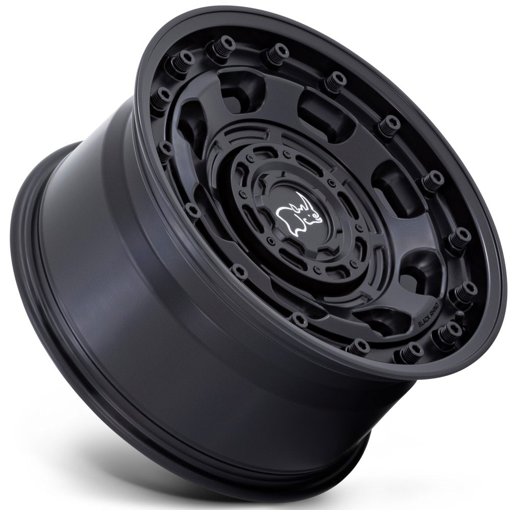 (Clearance - No Returns) 16x8 Black Rhino Atlas Matte Black 6x120 6x5.5/139.7 -10mm