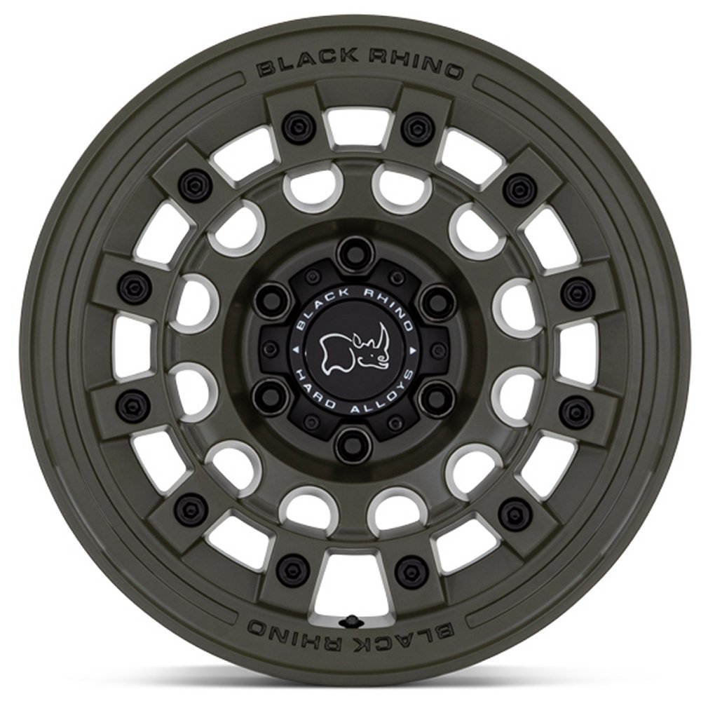 (Clearance - No Returns) 17x8 Black Rhino Fuji Olive Drab Green 5x4.5/114.3 30mm