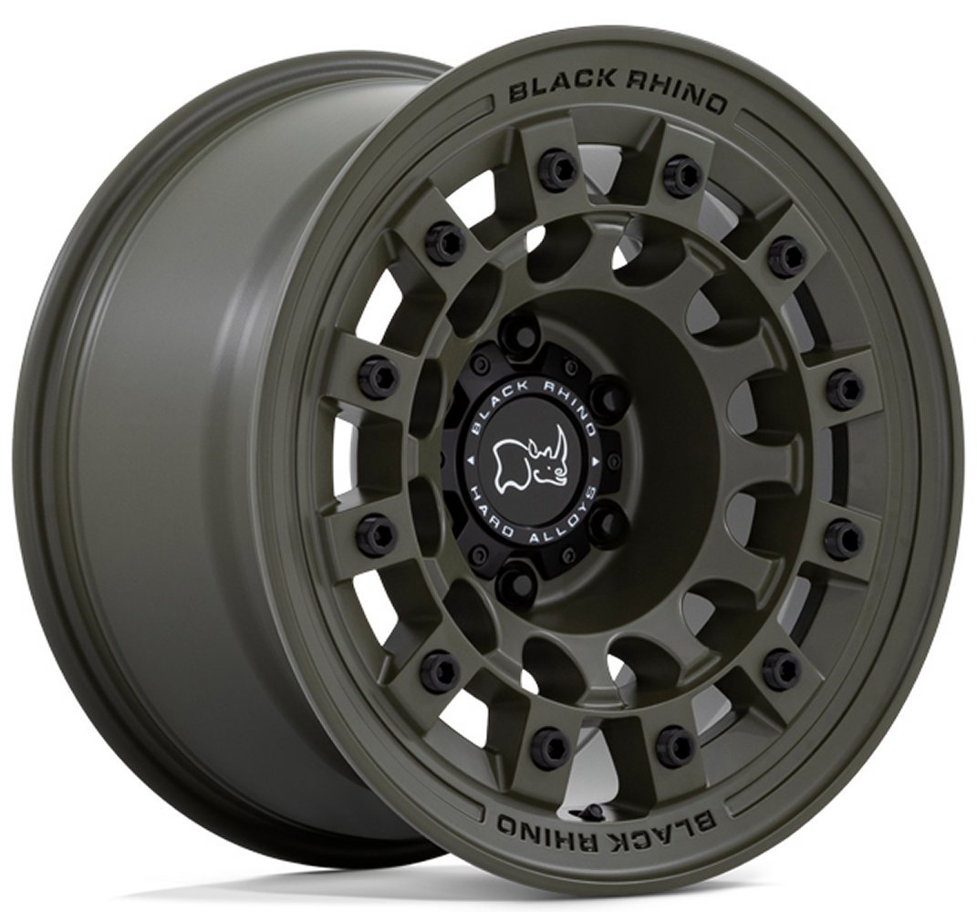 (Clearance - No Returns) 17x8 Black Rhino Fuji Olive Drab Green 5x4.5/114.3 30mm
